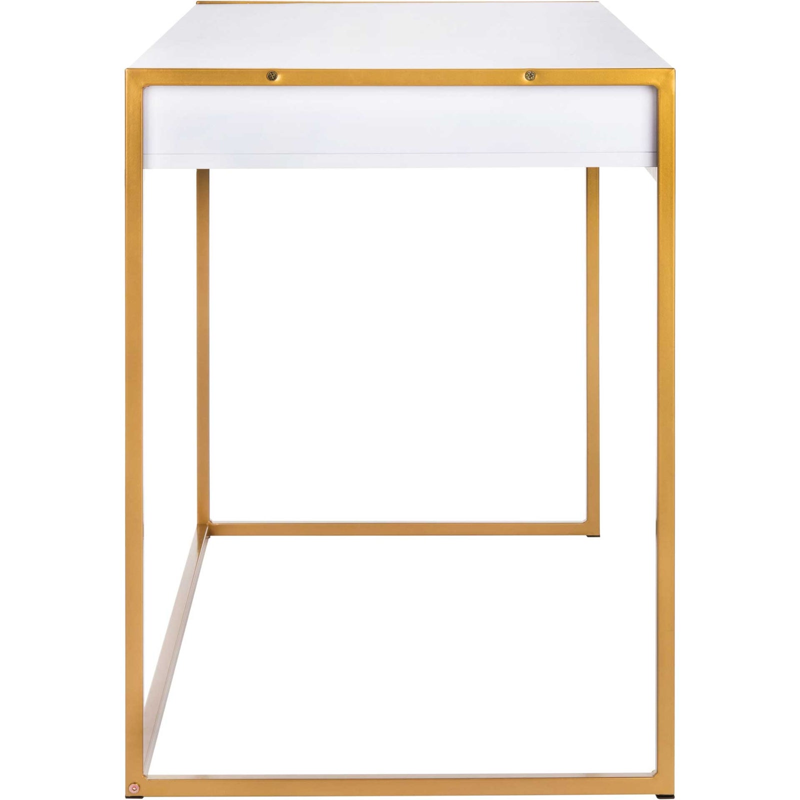 Elvis 1 Drawer Desk White/Gold