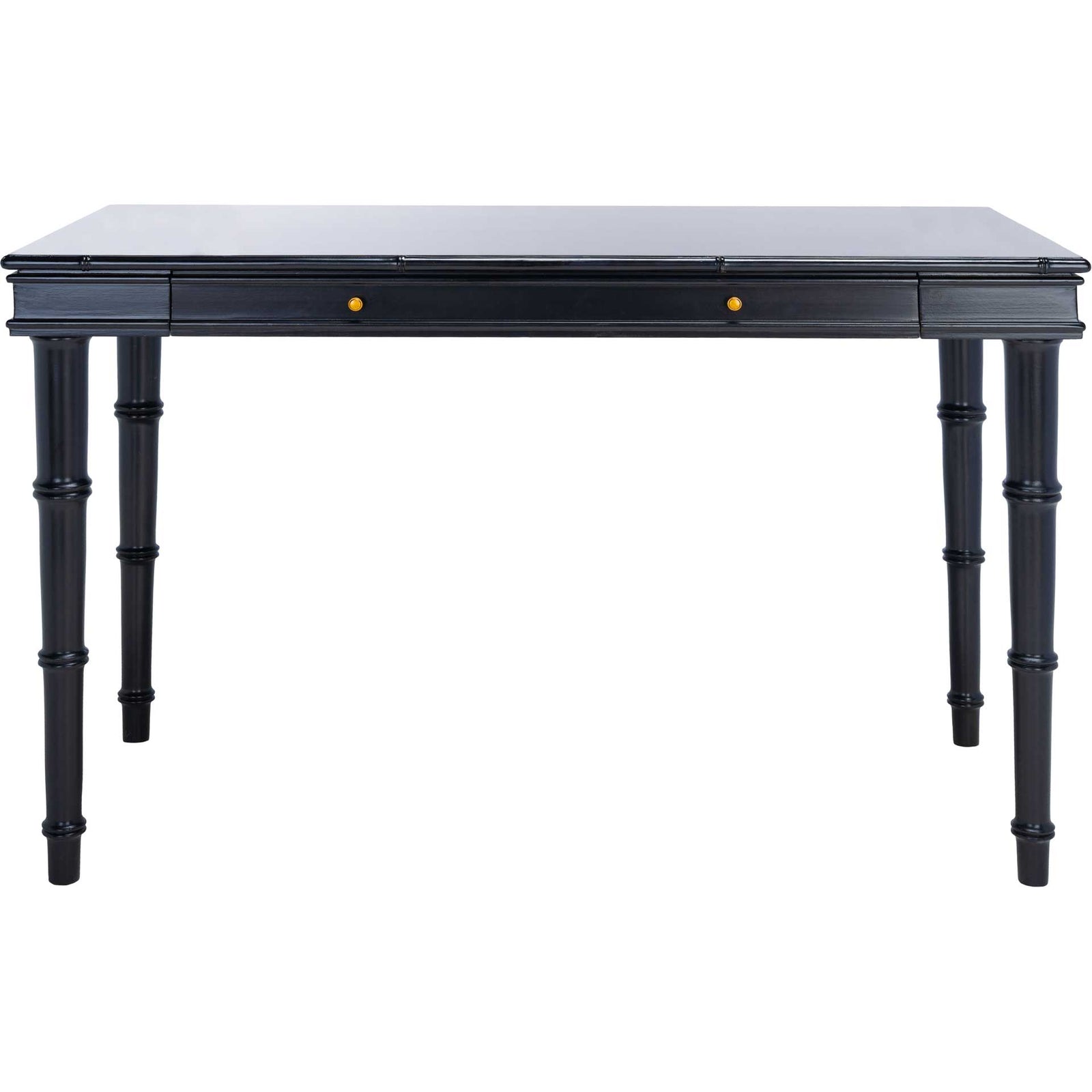 Noemi Single Drawer Writing Desk Navy Blue/Gold