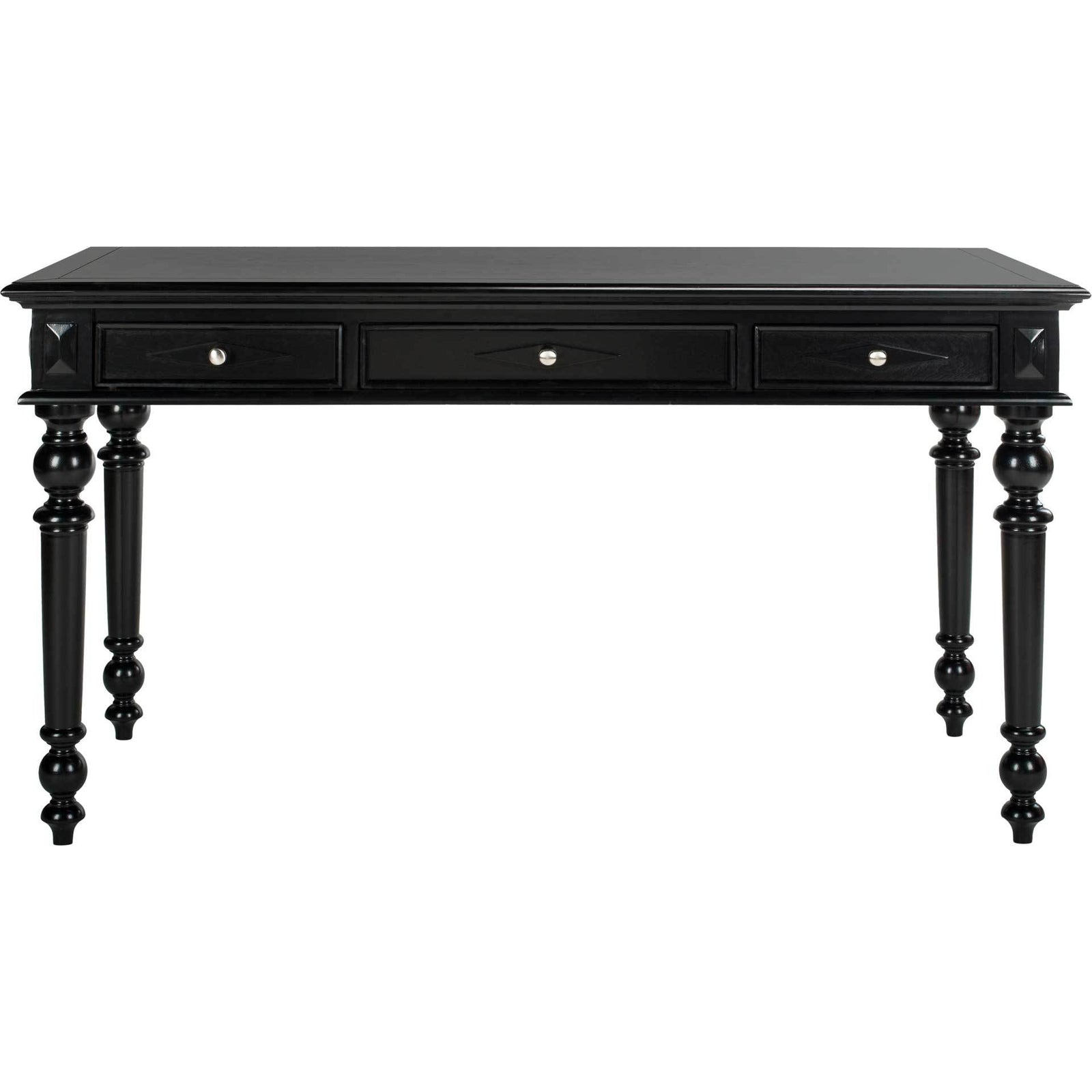 Robert 3 Drawer Desk Black