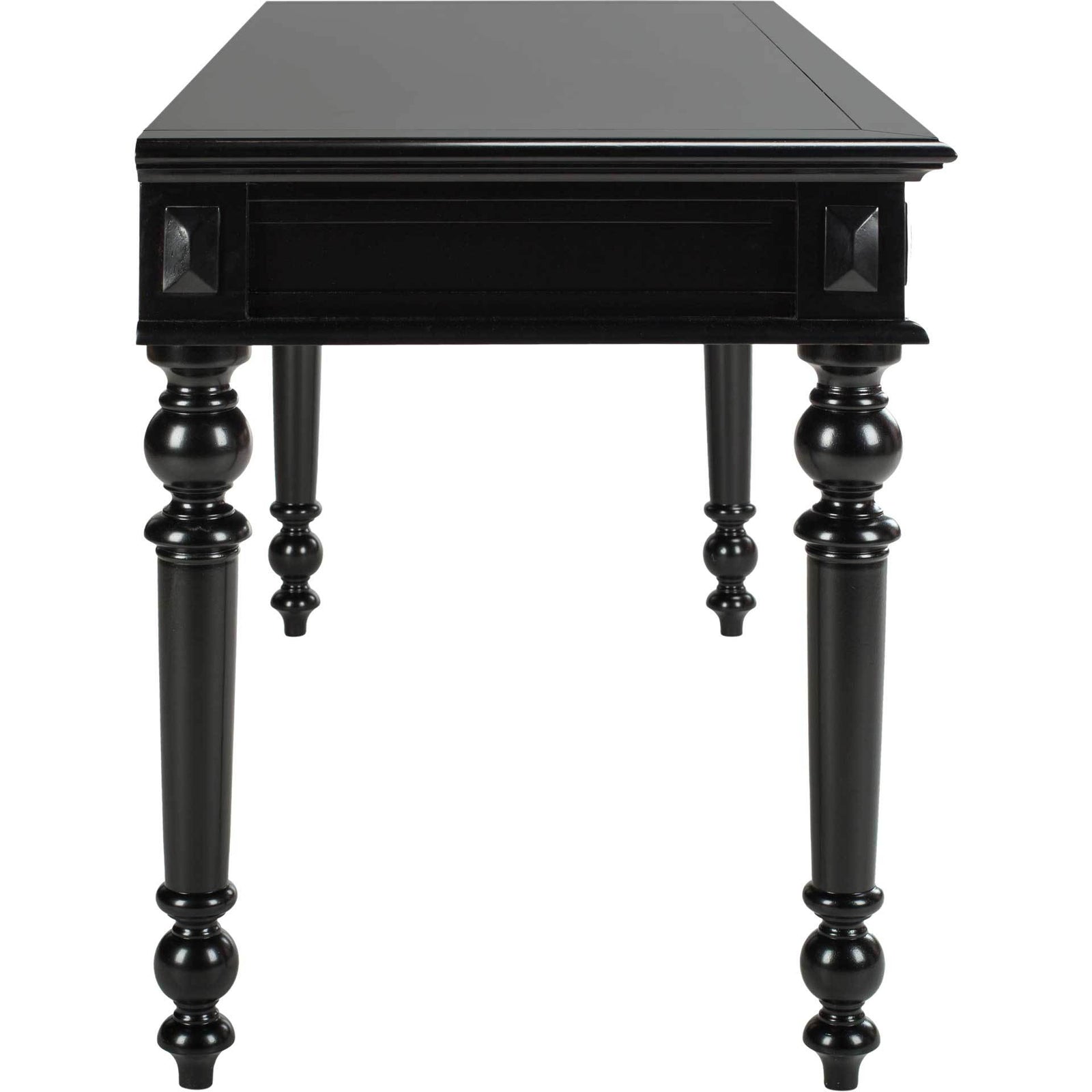 Robert 3 Drawer Desk Black