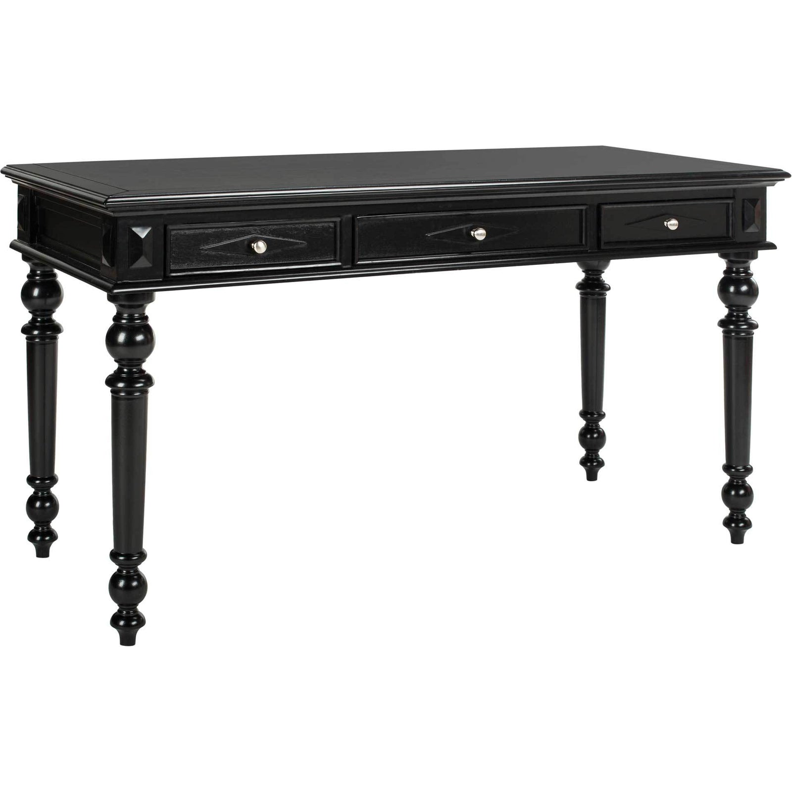 Robert 3 Drawer Desk Black