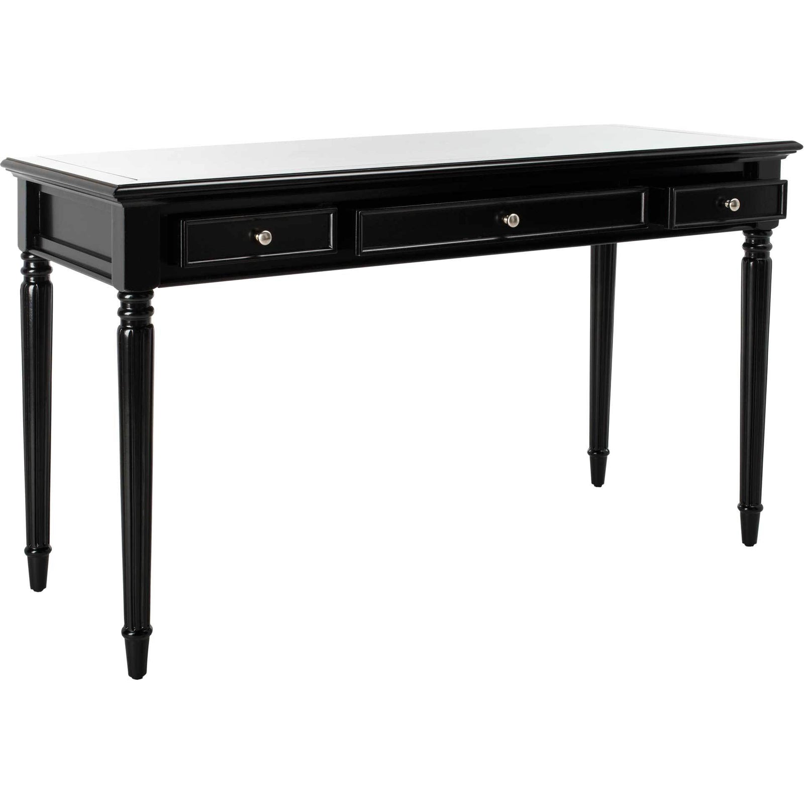 Cohen 3 Drawer Desk Black