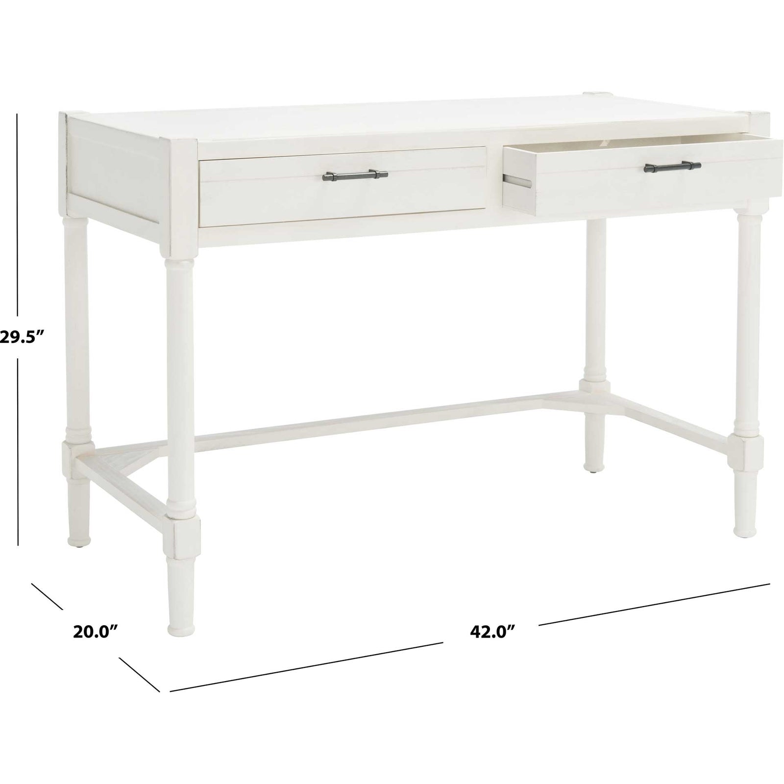Fidelma Writing Desk Distressed White