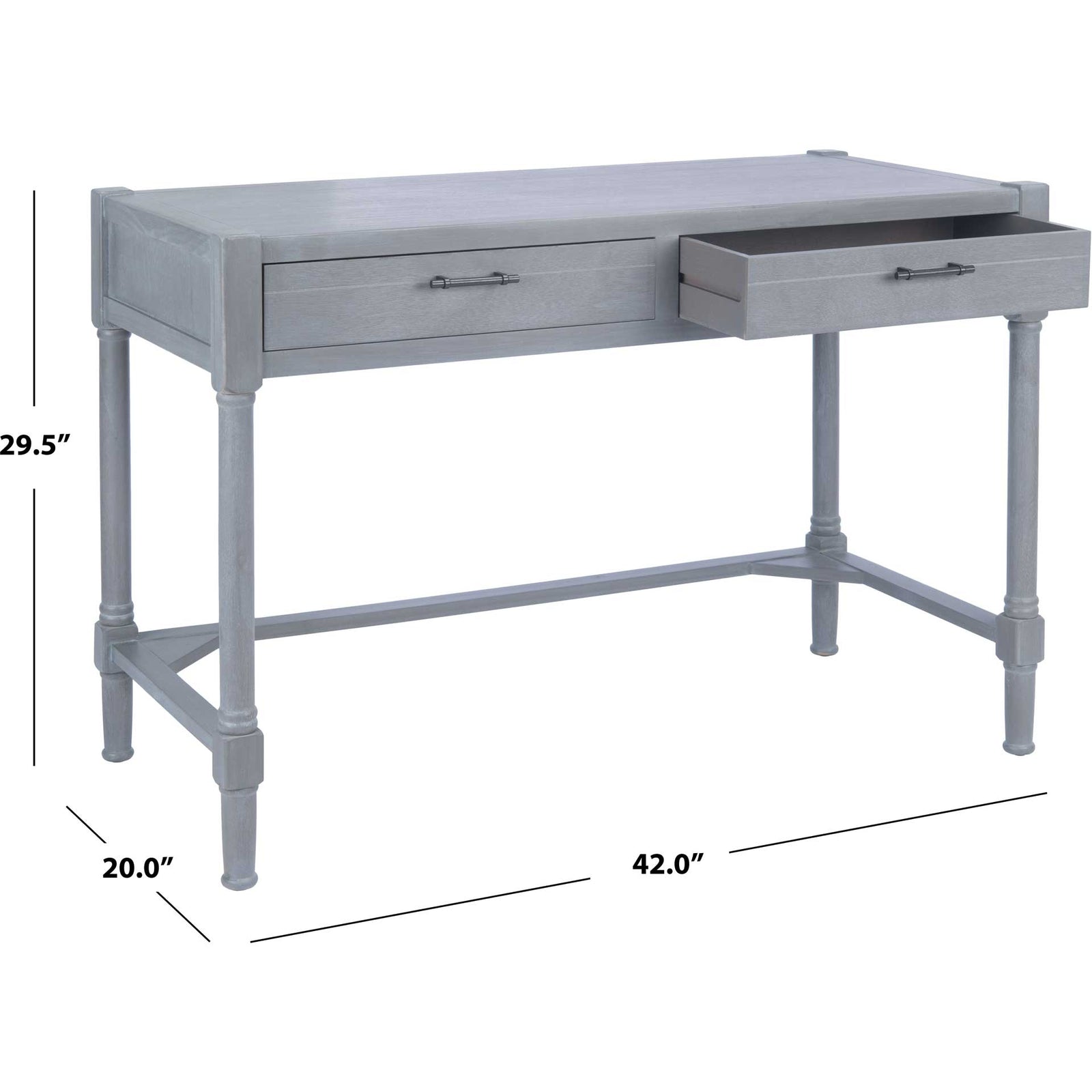 Fidelma Writing Desk White Washed Gray