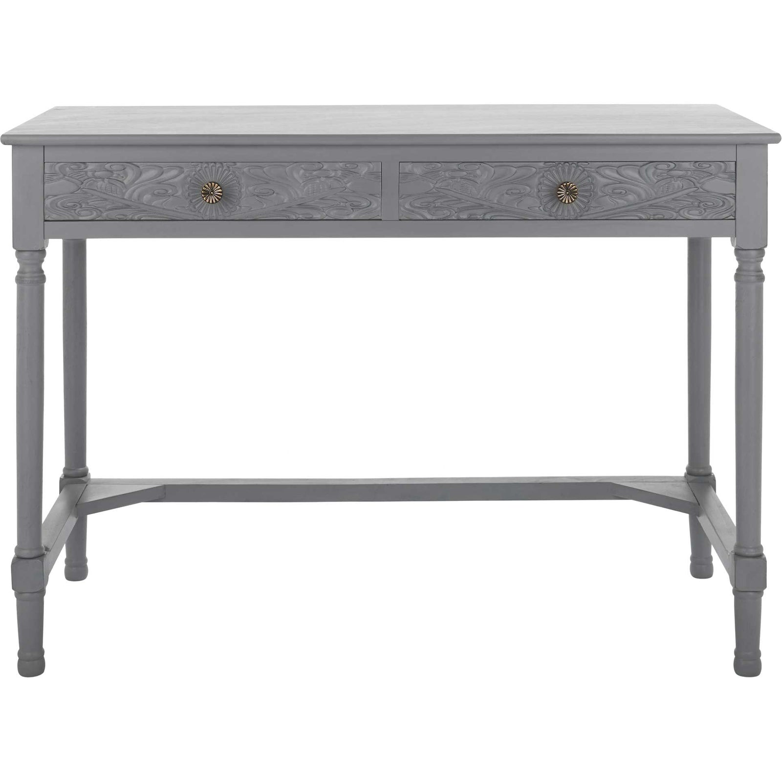 Ryann 2 Drawer Desk Distressed Gray