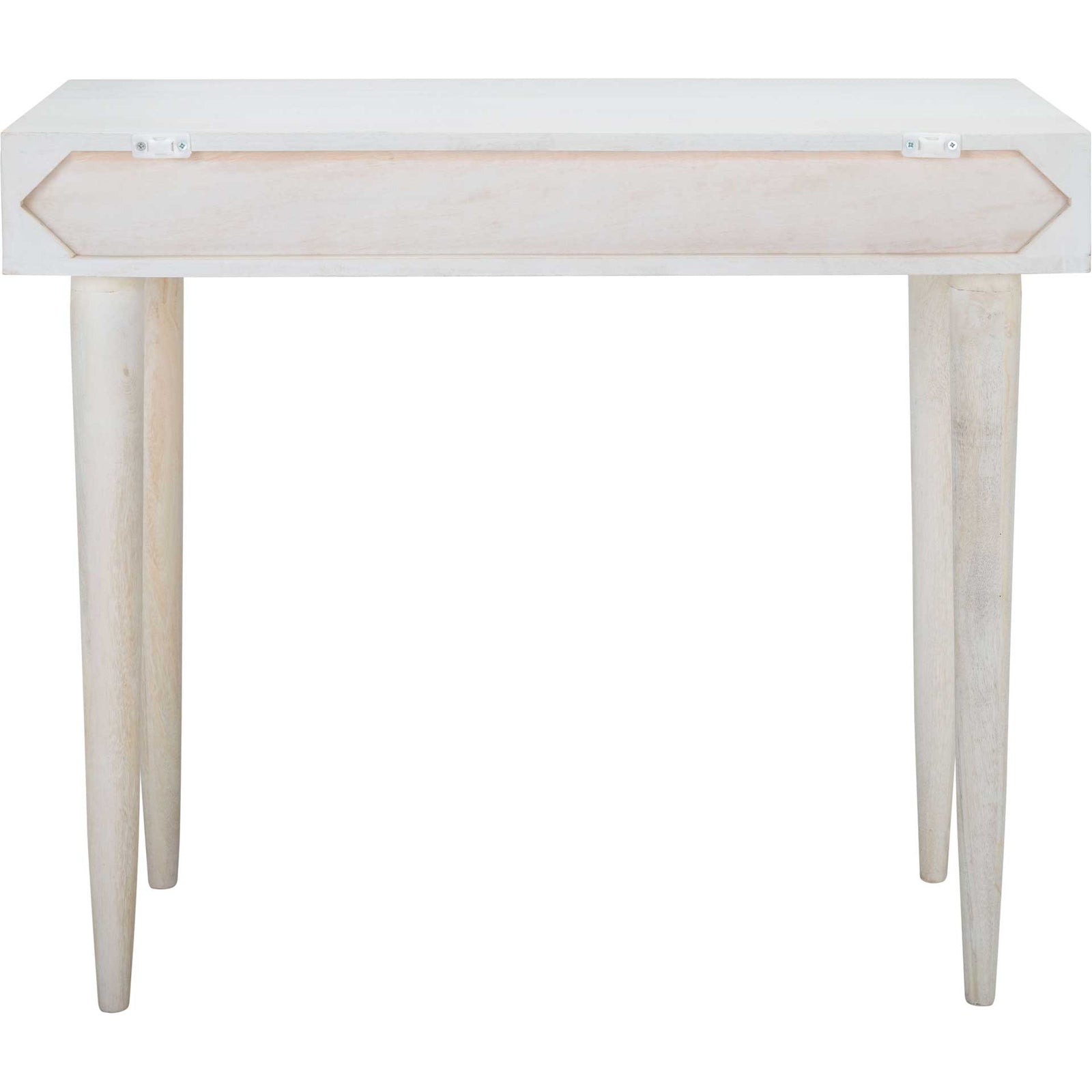 Zion Desk White Wash/Silver