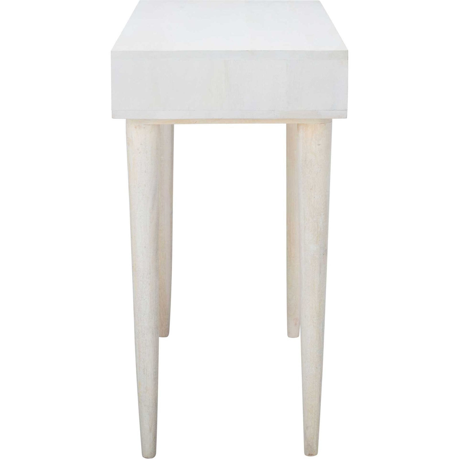 Zion Desk White Wash/Silver