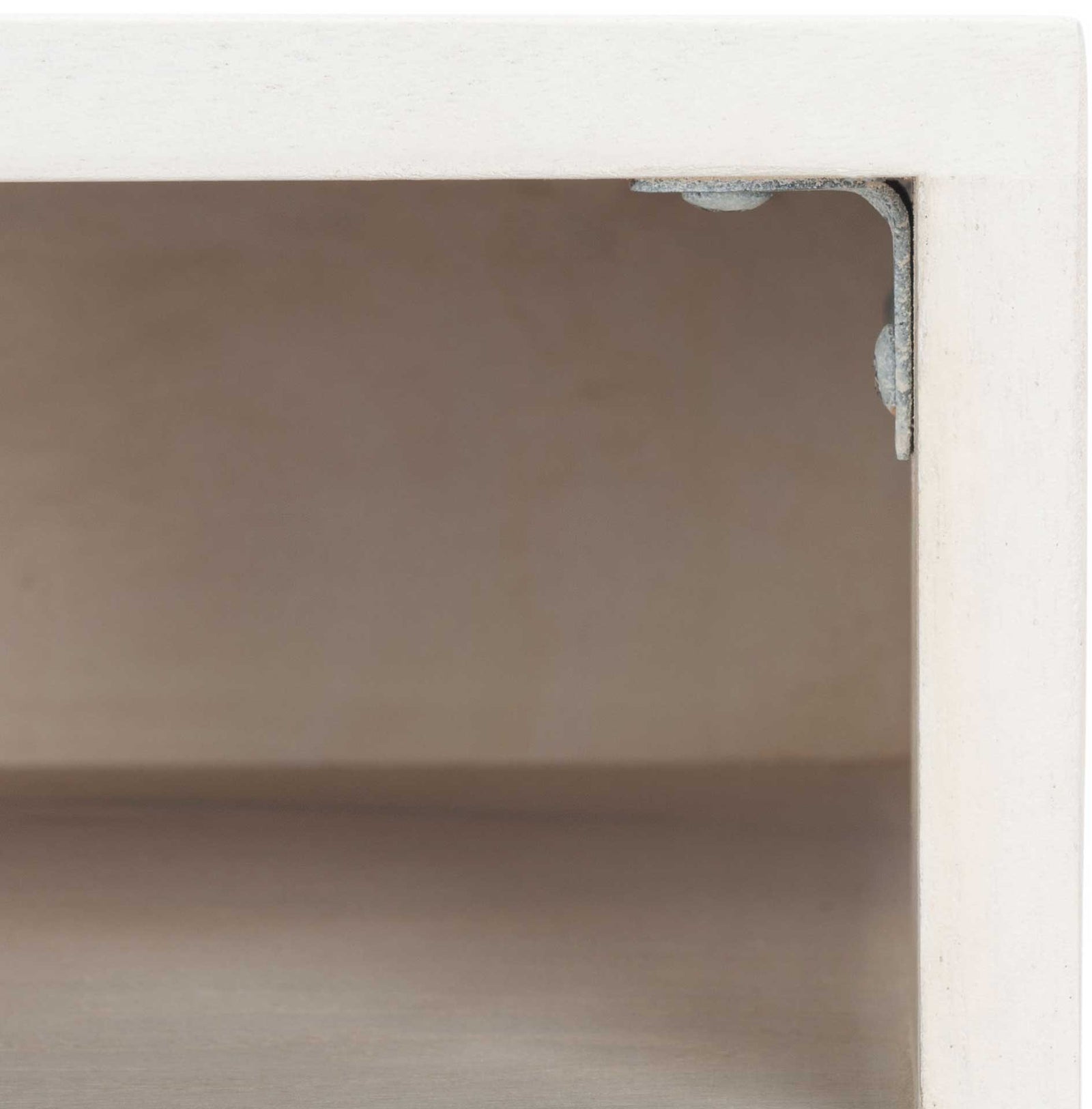 Macey Desk White Wash/Silver