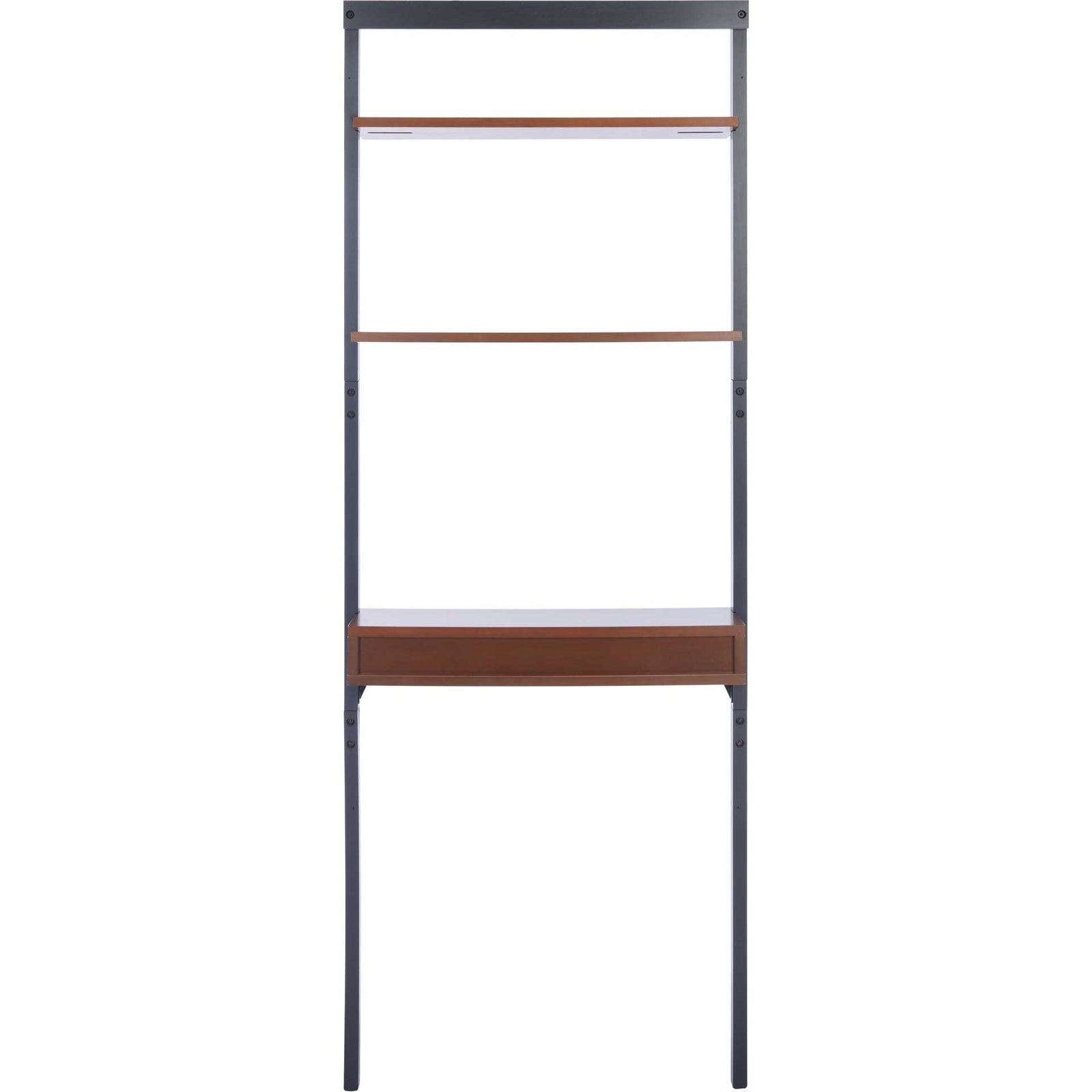 Paloma 2 Shelf Leaning Desk Honey Brown/Charcoal