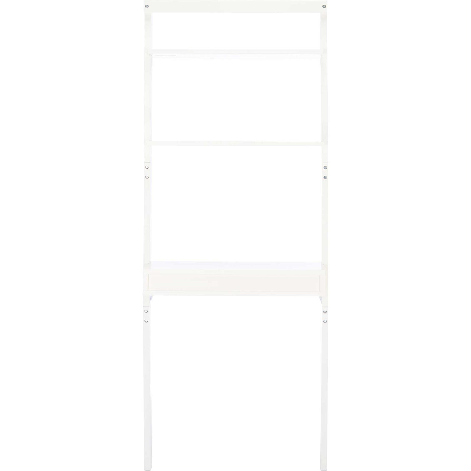 Paloma 2 Shelf Leaning Desk White