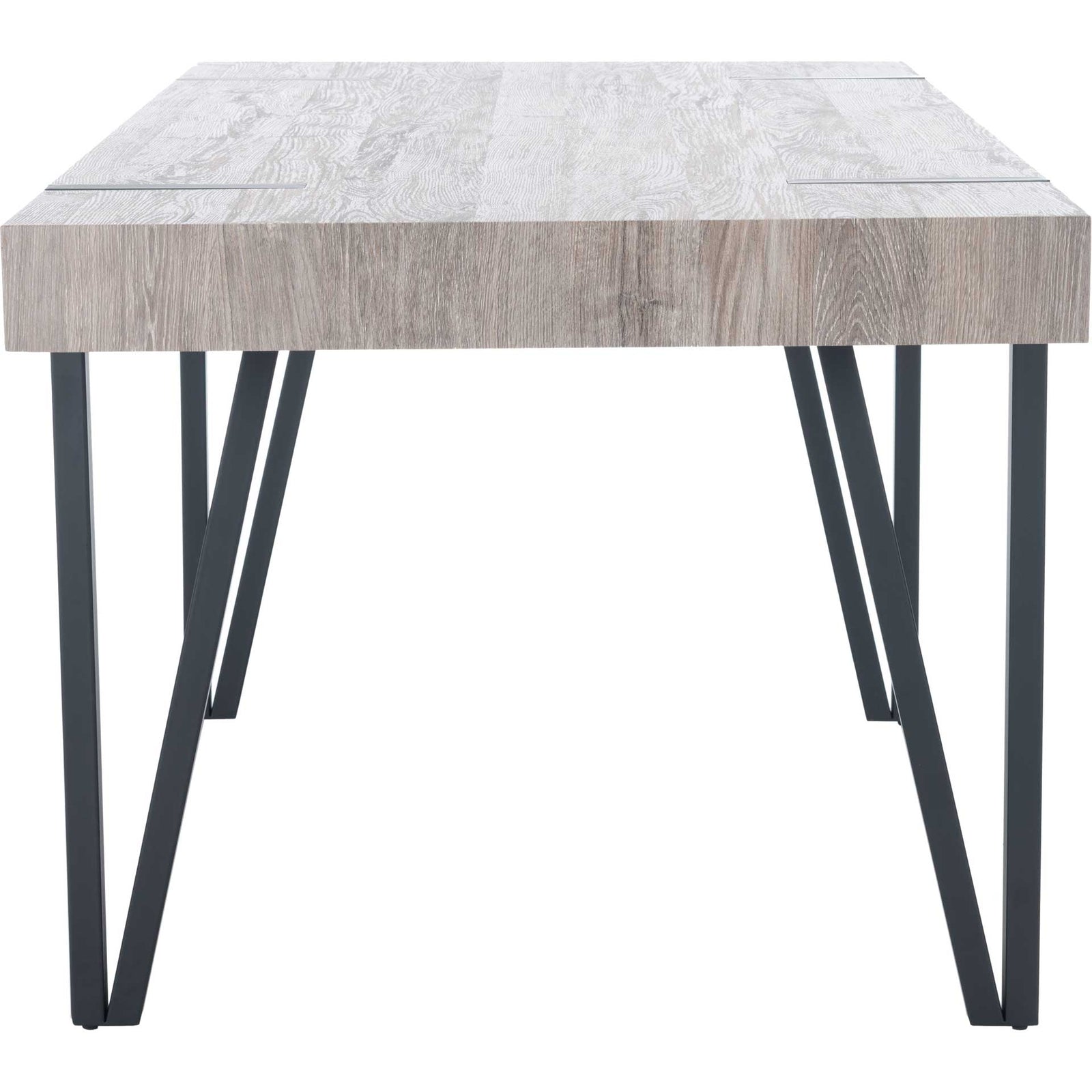 Alan Wood Top Dining Table Gray Oak/Black