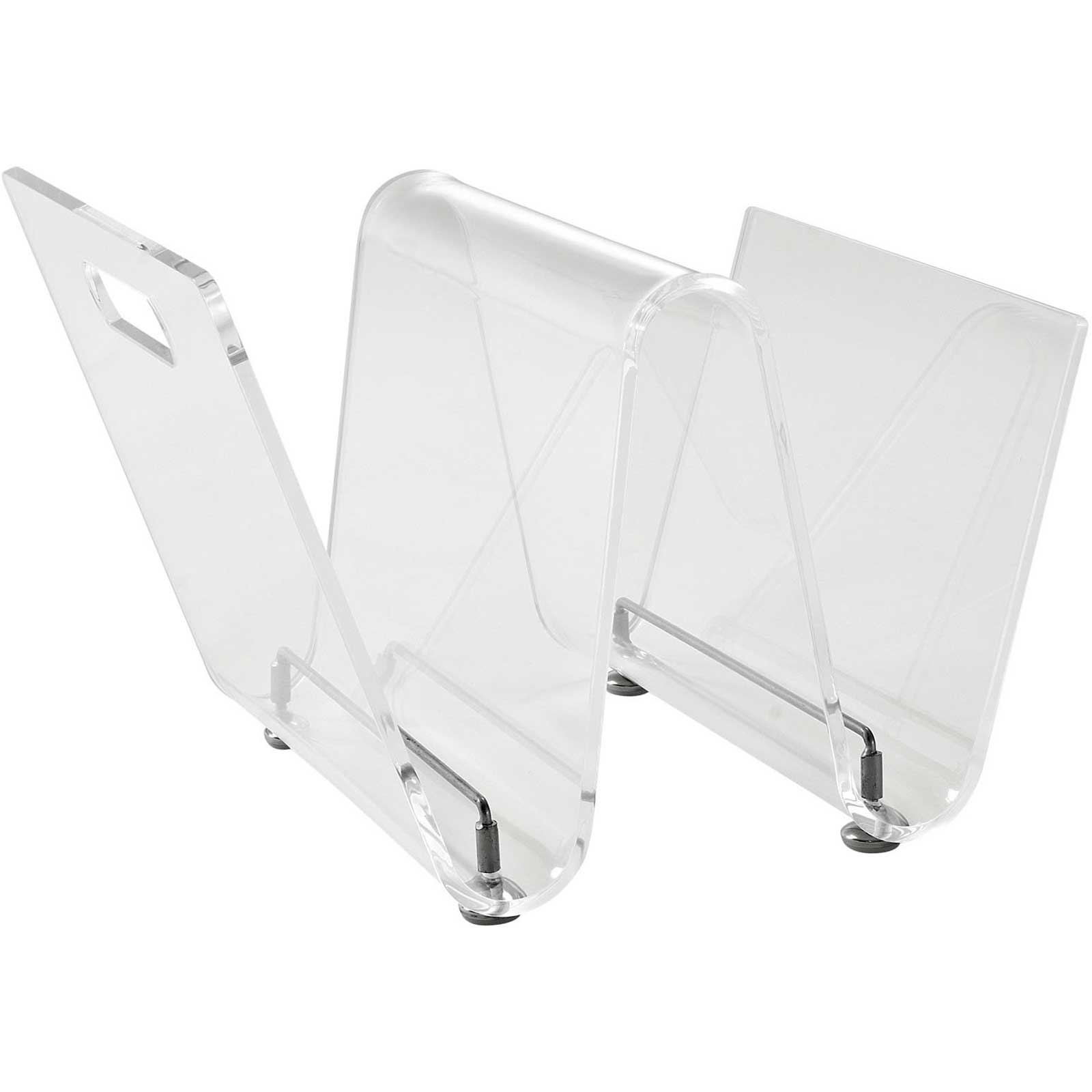 Crescent Magazine Holder Clear