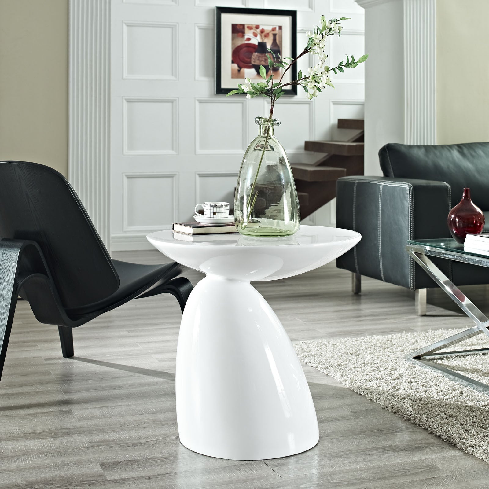 Flux Side Table White