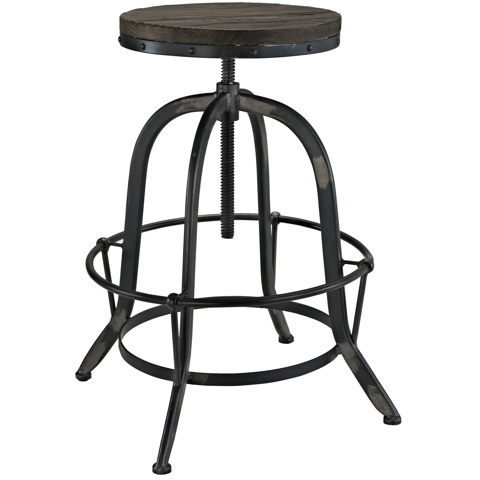 Cosma Wood Top Bar Stool Black