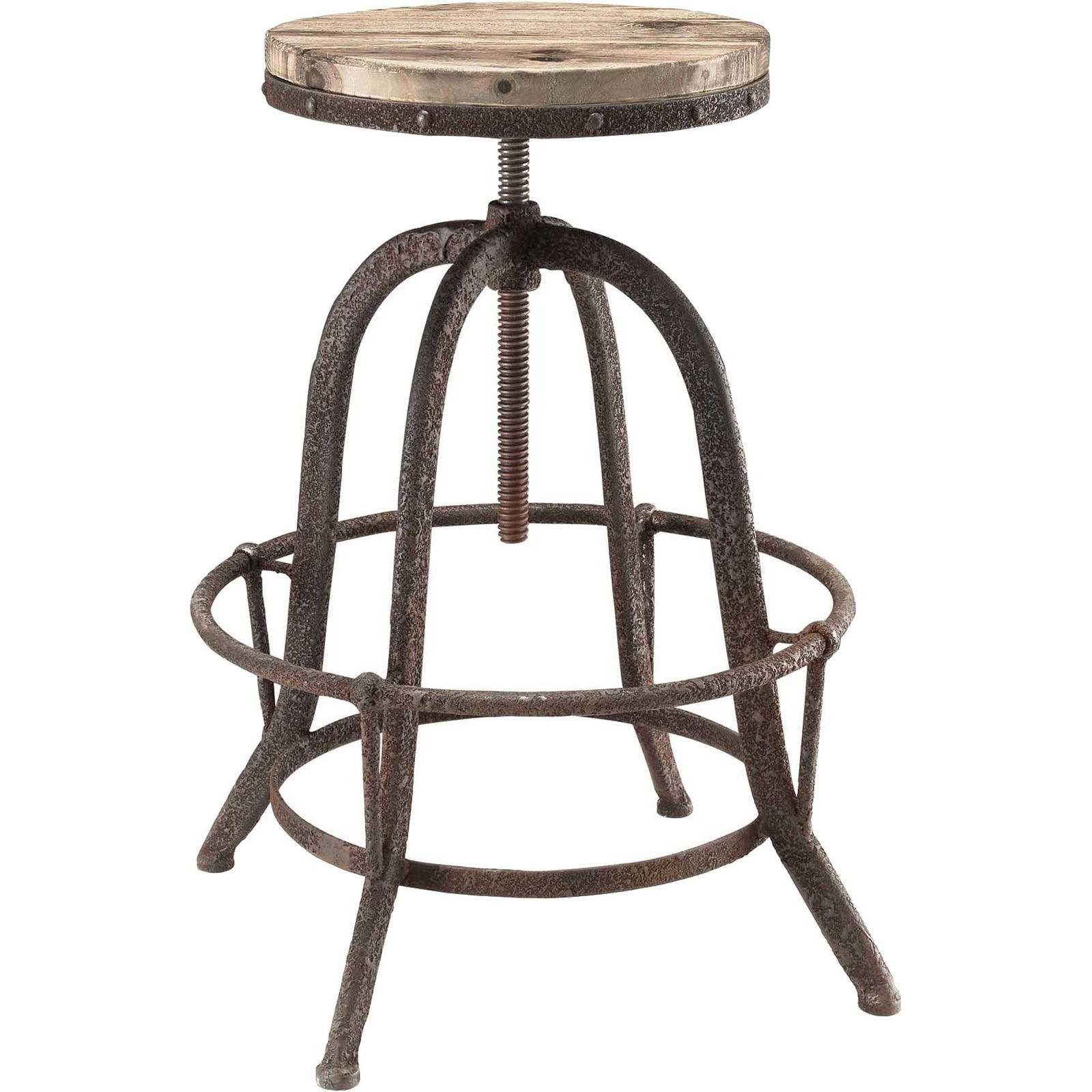 Cosma Wood Top Bar Stool Brown