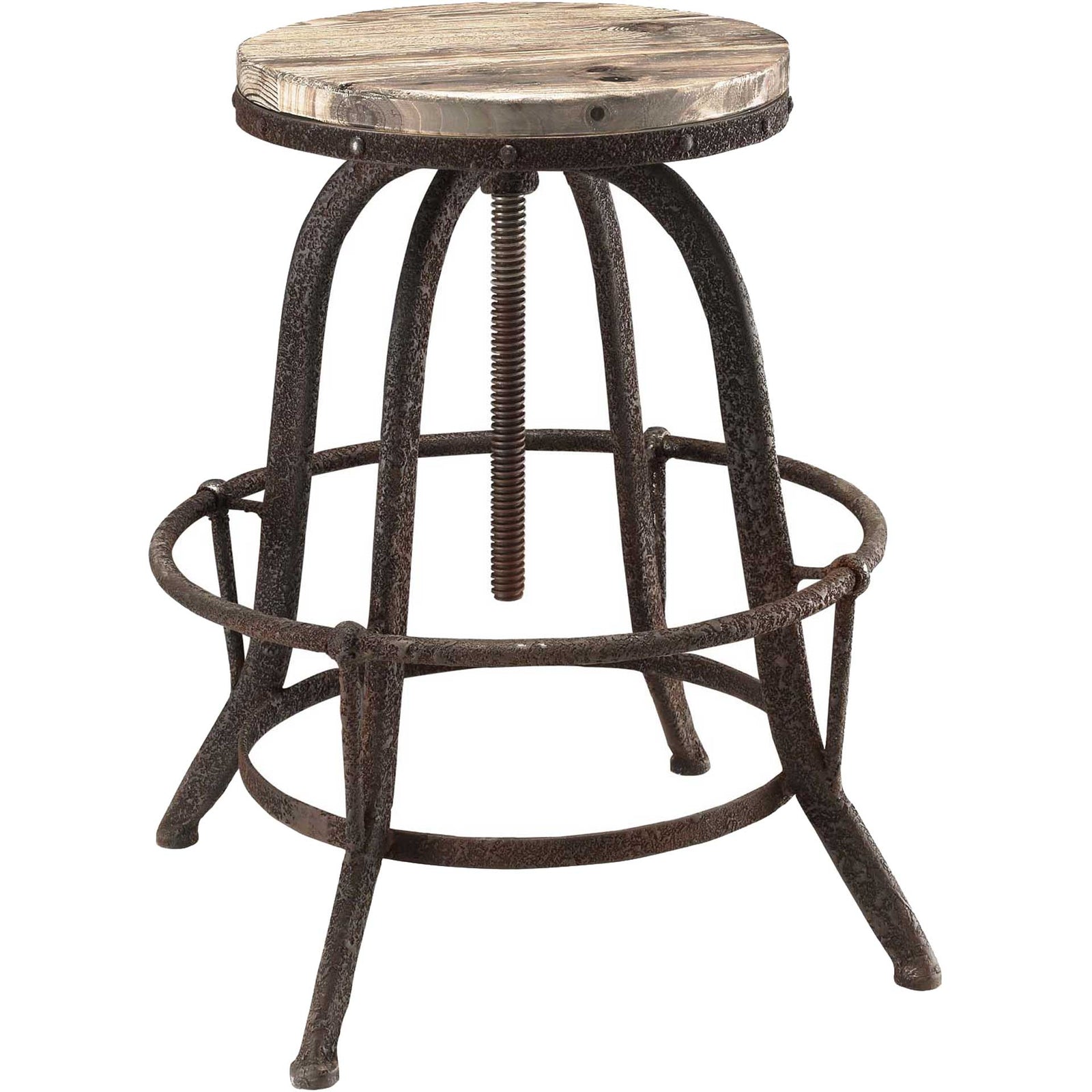 Cosma Wood Top Bar Stool Brown