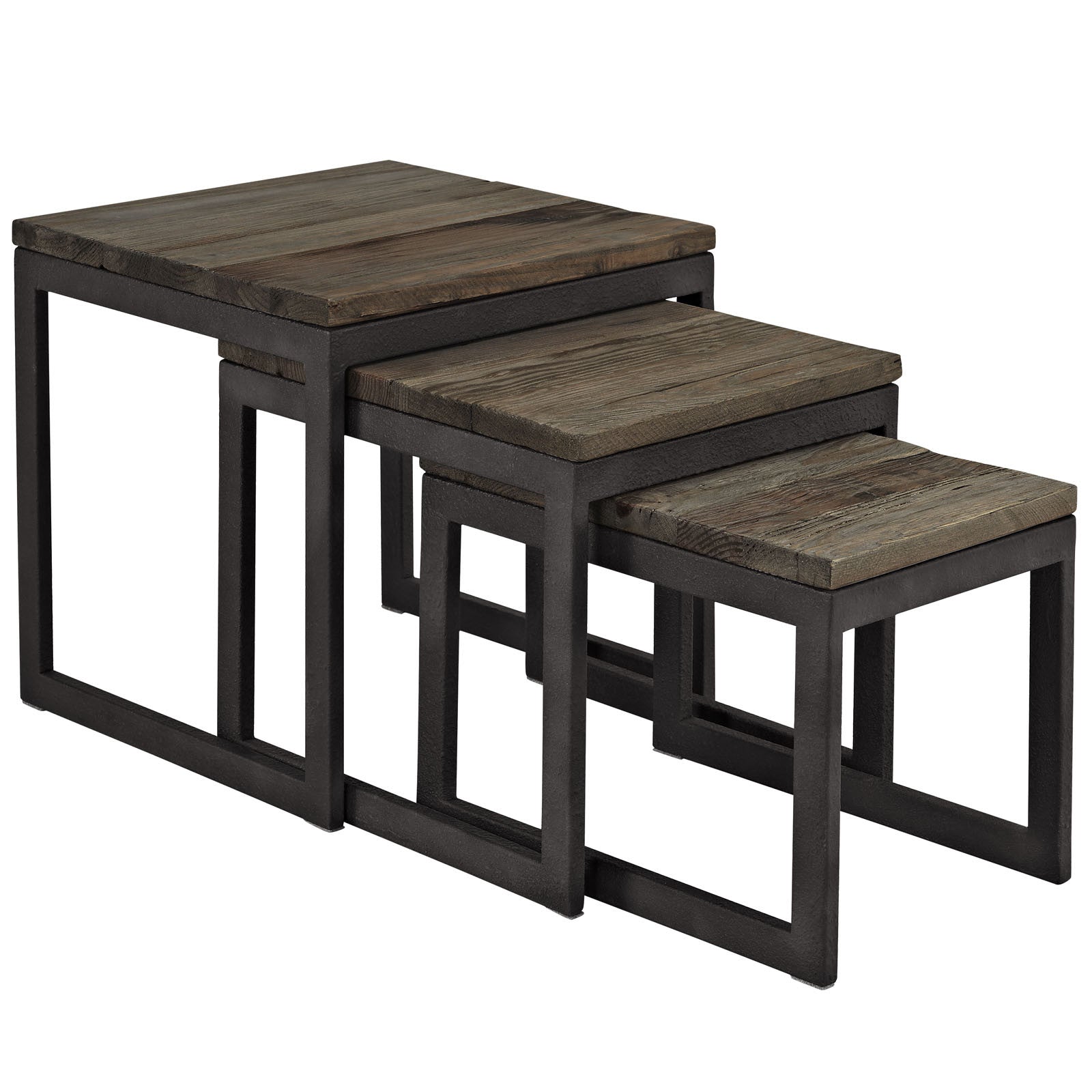 Cove Wood Top Nesting Table Brown