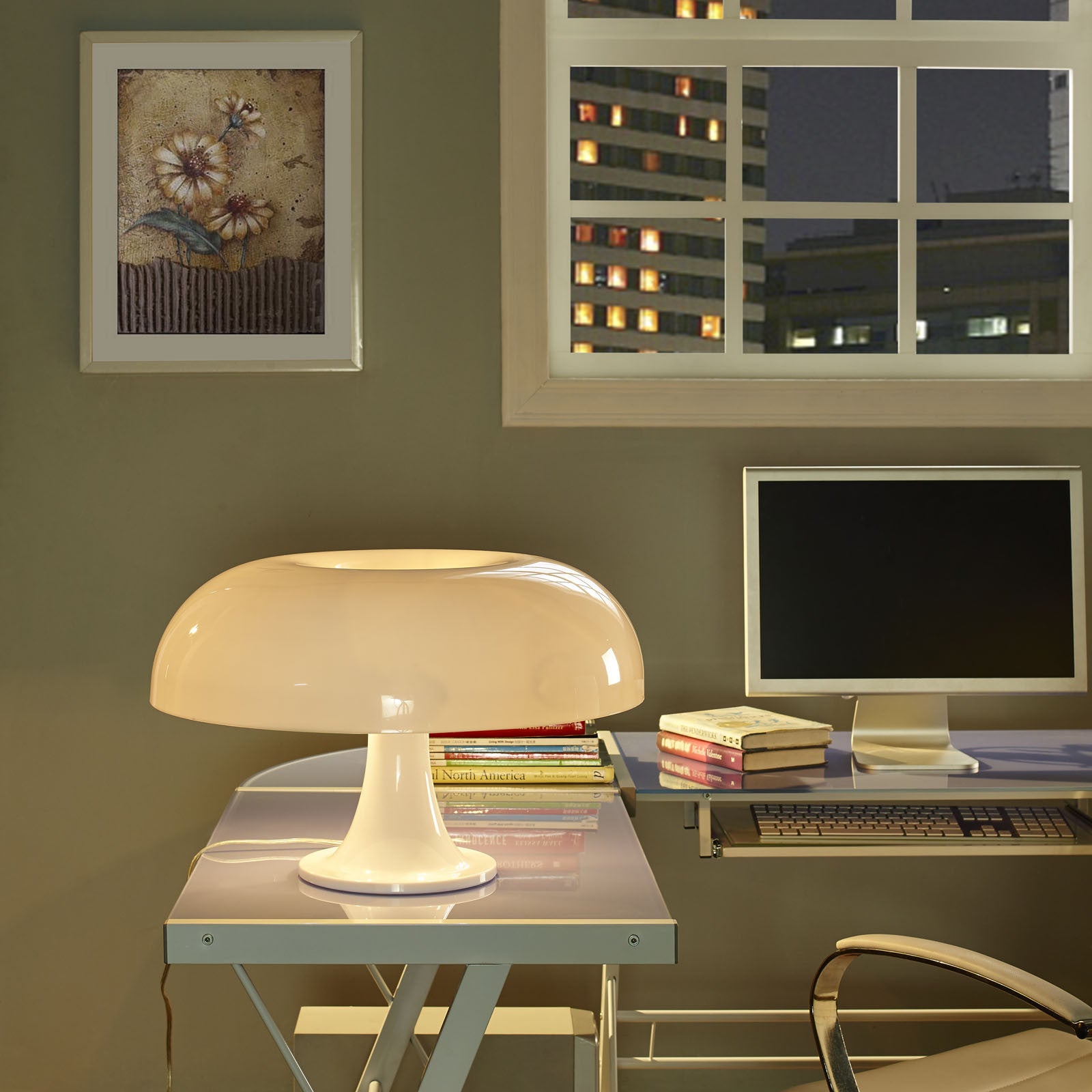 Plaza Acrylic Table Lamp White