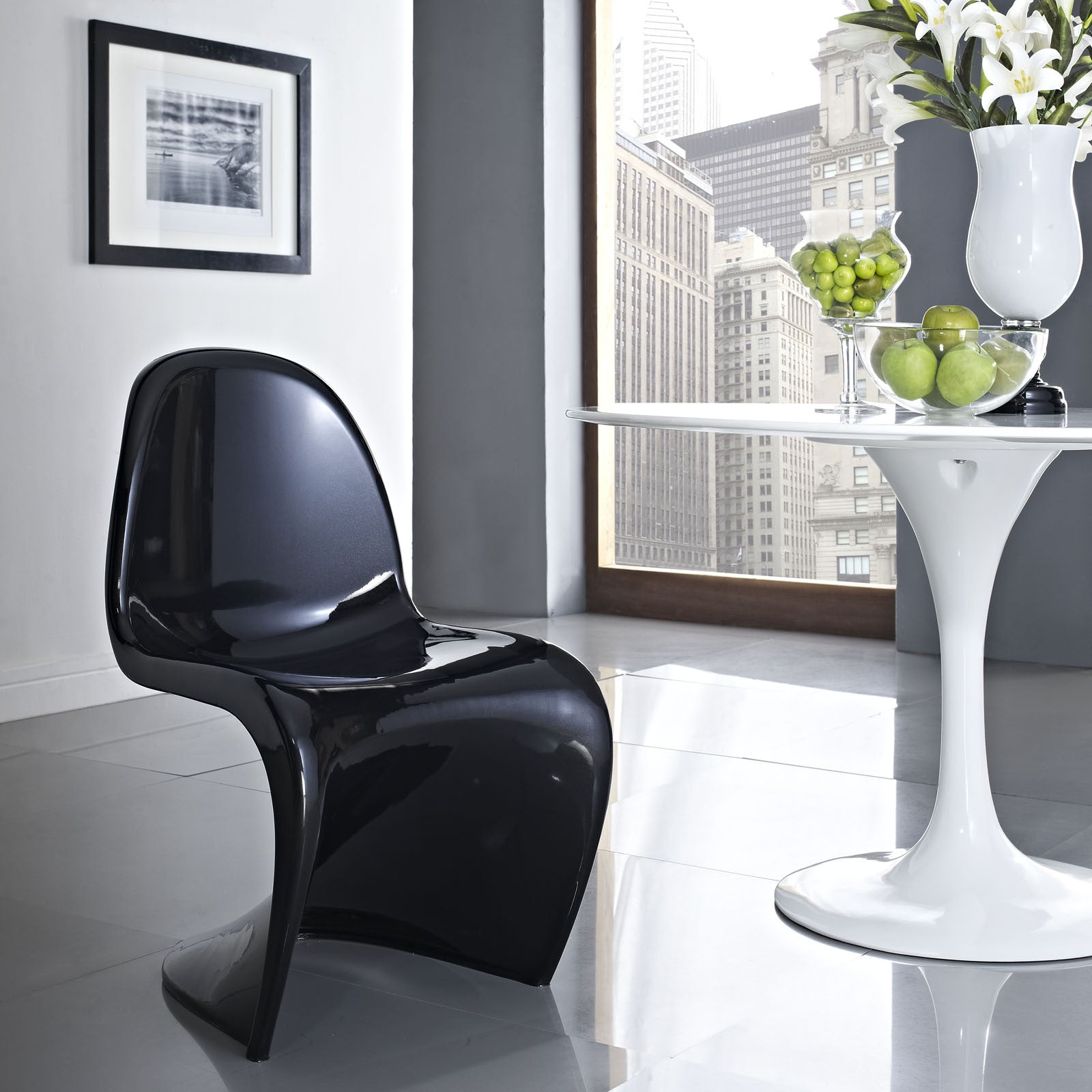 Slide Side Chair Black
