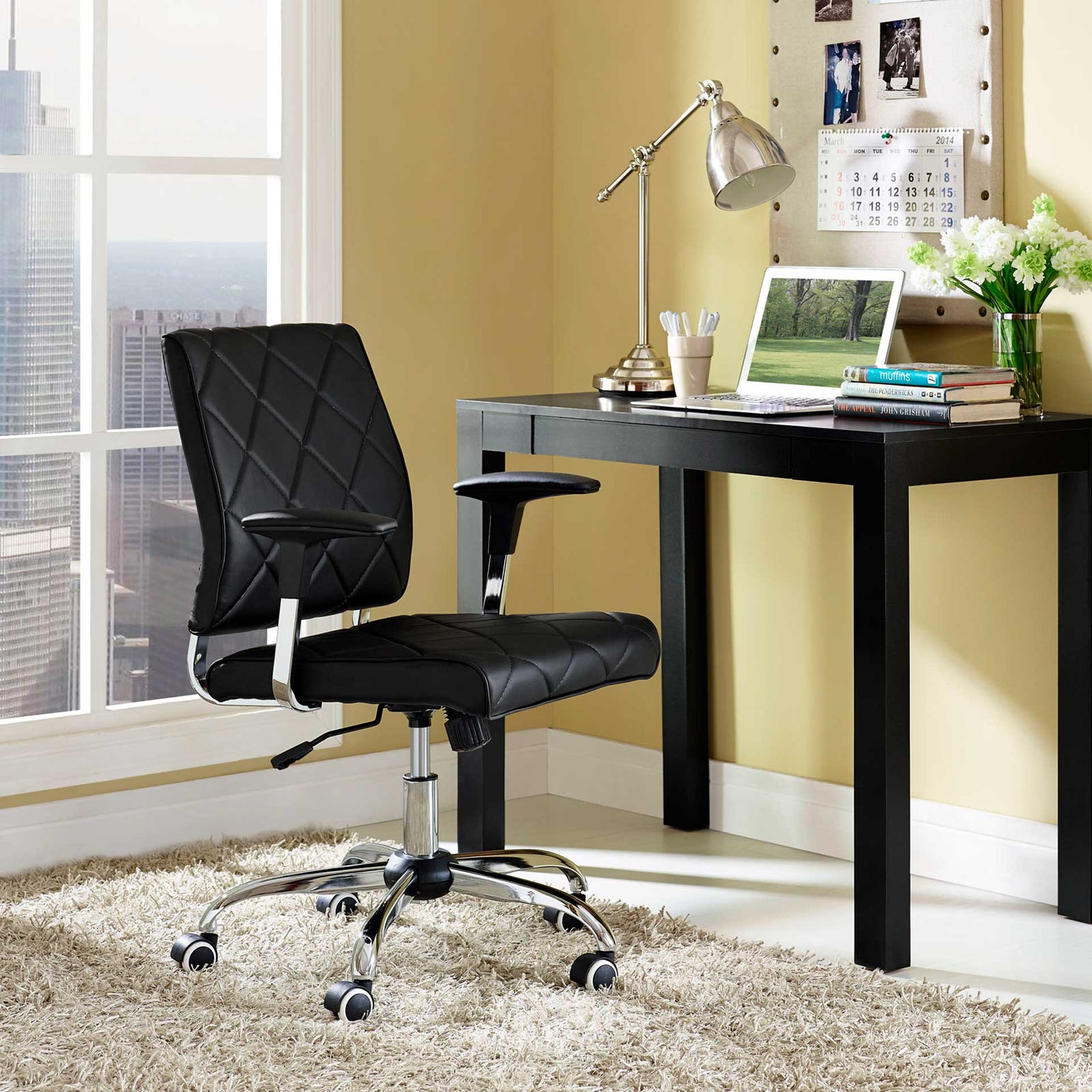 Lochsa Vinyl Office Chair Black