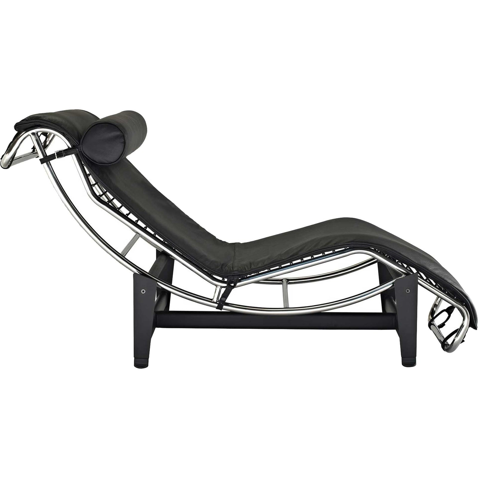 Chant Leather Chaise Black