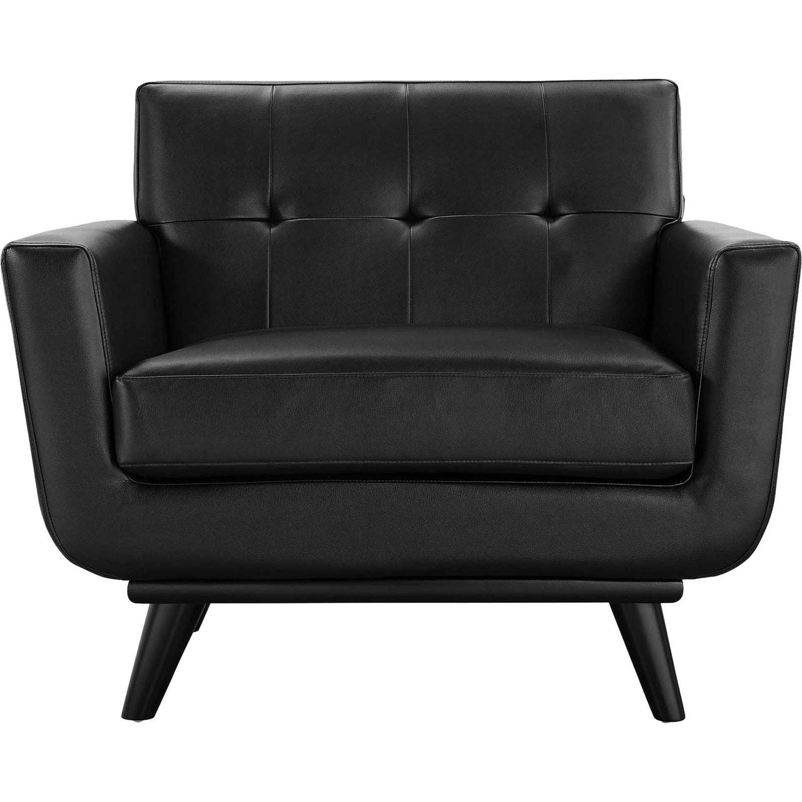 Emory Leather Armchair Black