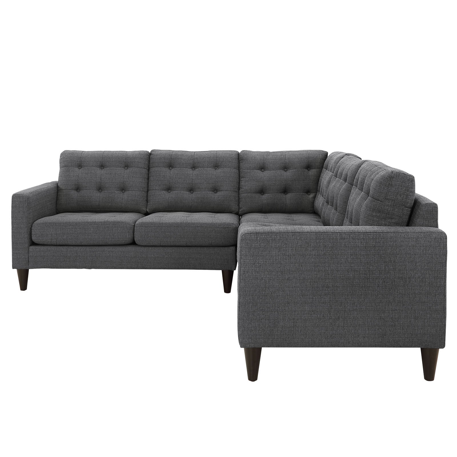 Era Fabric Corner Sectional Sofa Gray