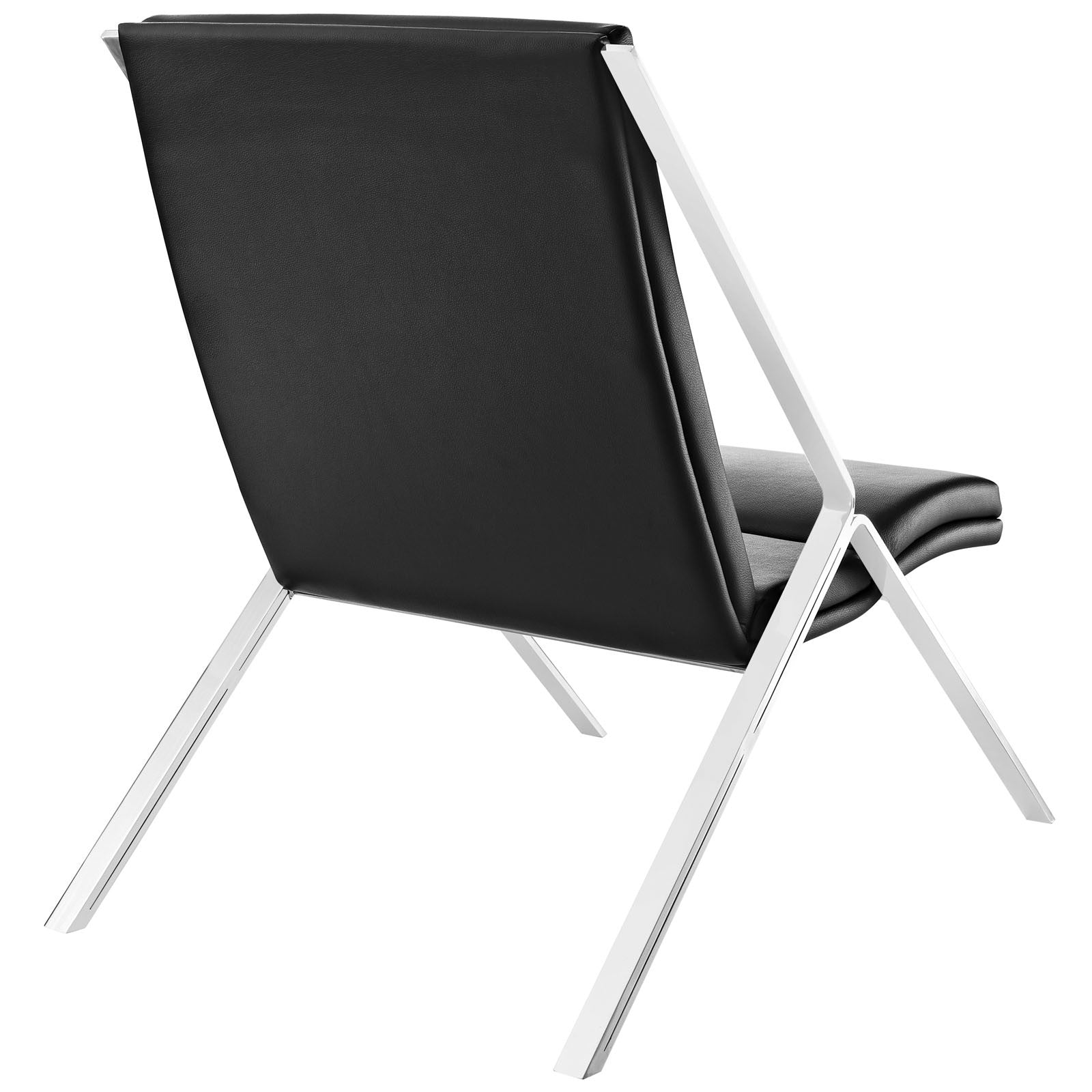 Swain Vinyl Lounge Chair Black