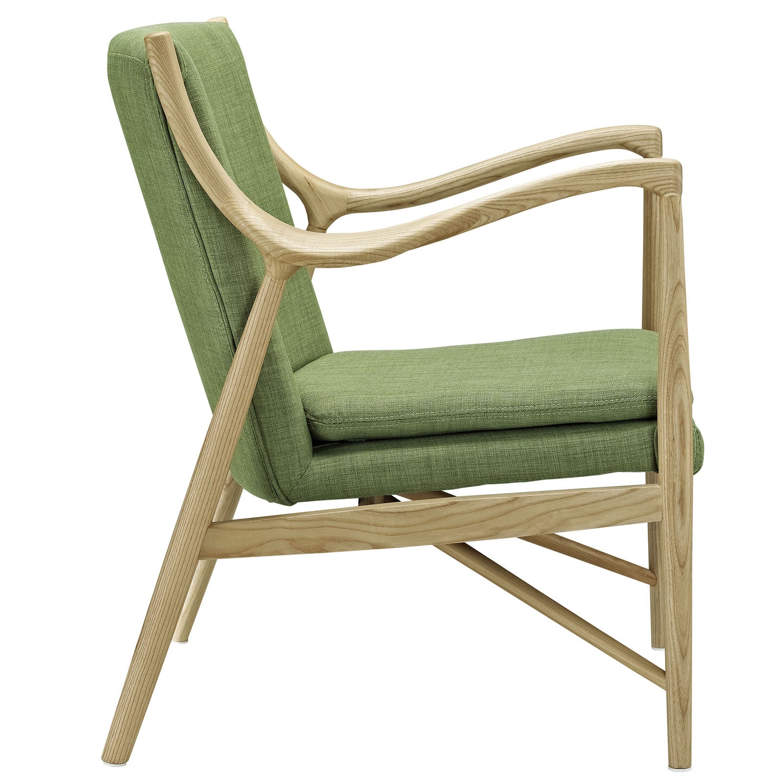 Minerva Upholstered Lounge Chair Natural Green