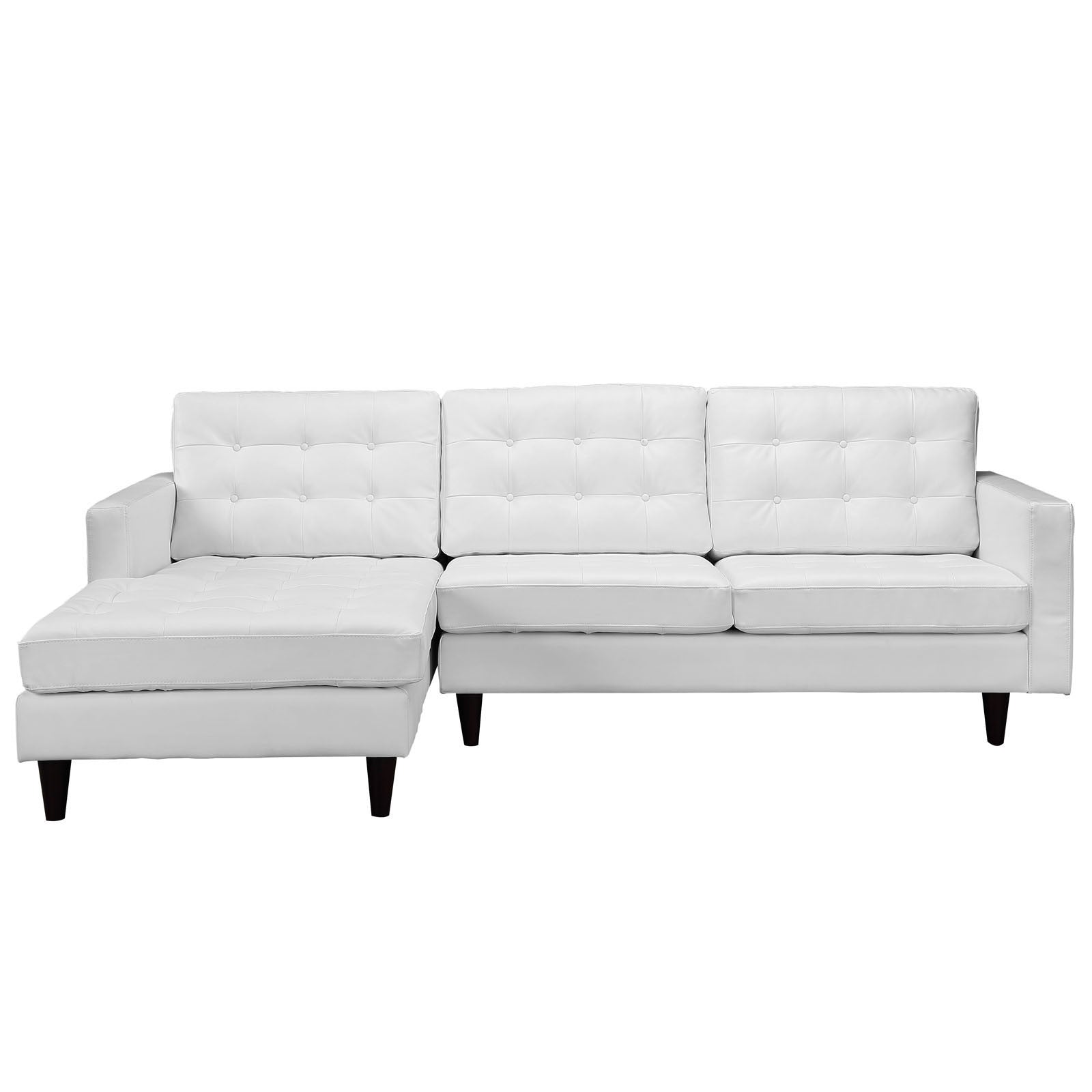 Era Leather Sectional Sofa White