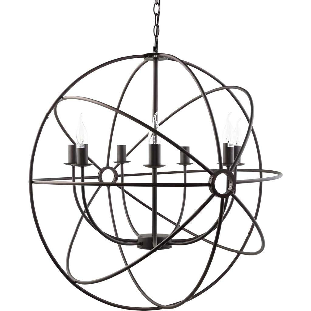 Atomic 29.5" Chandelier Brown