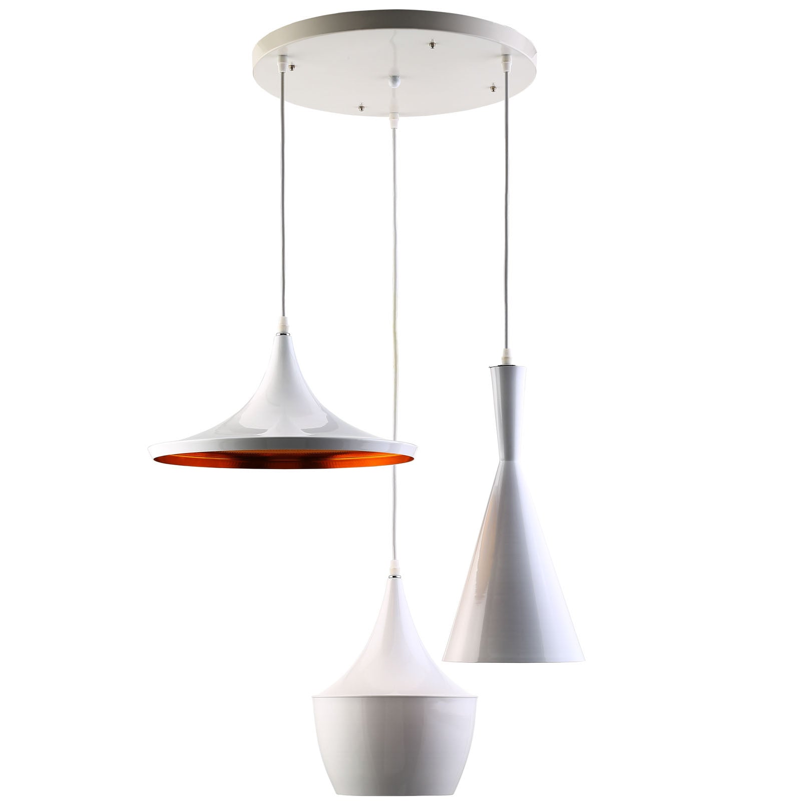 Modern Aluminum Ceiling Fixture White