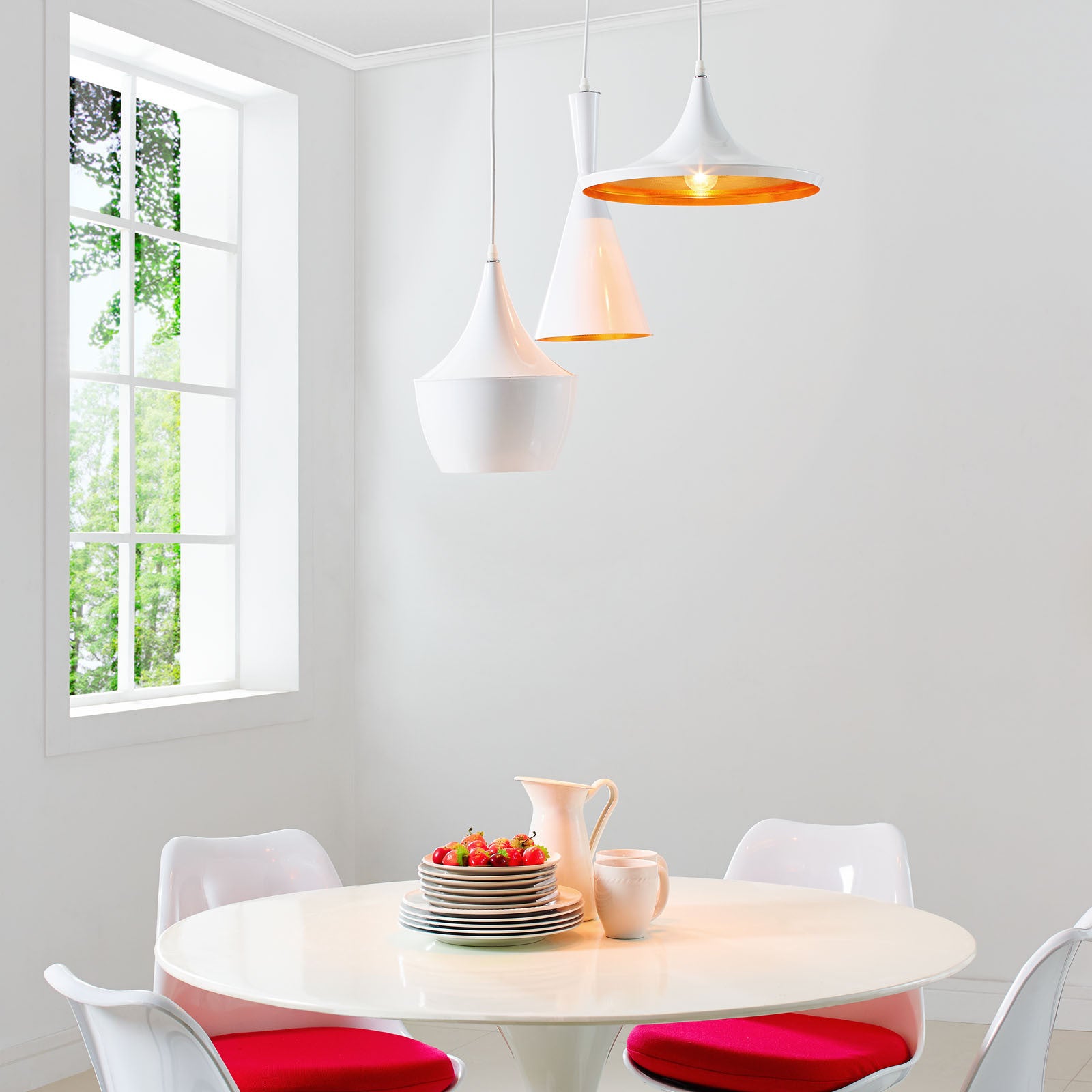 Modern Aluminum Ceiling Fixture White