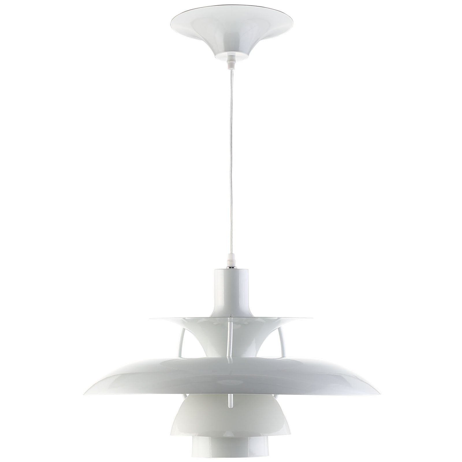 Render 19" Stainless Steel Chandelier White