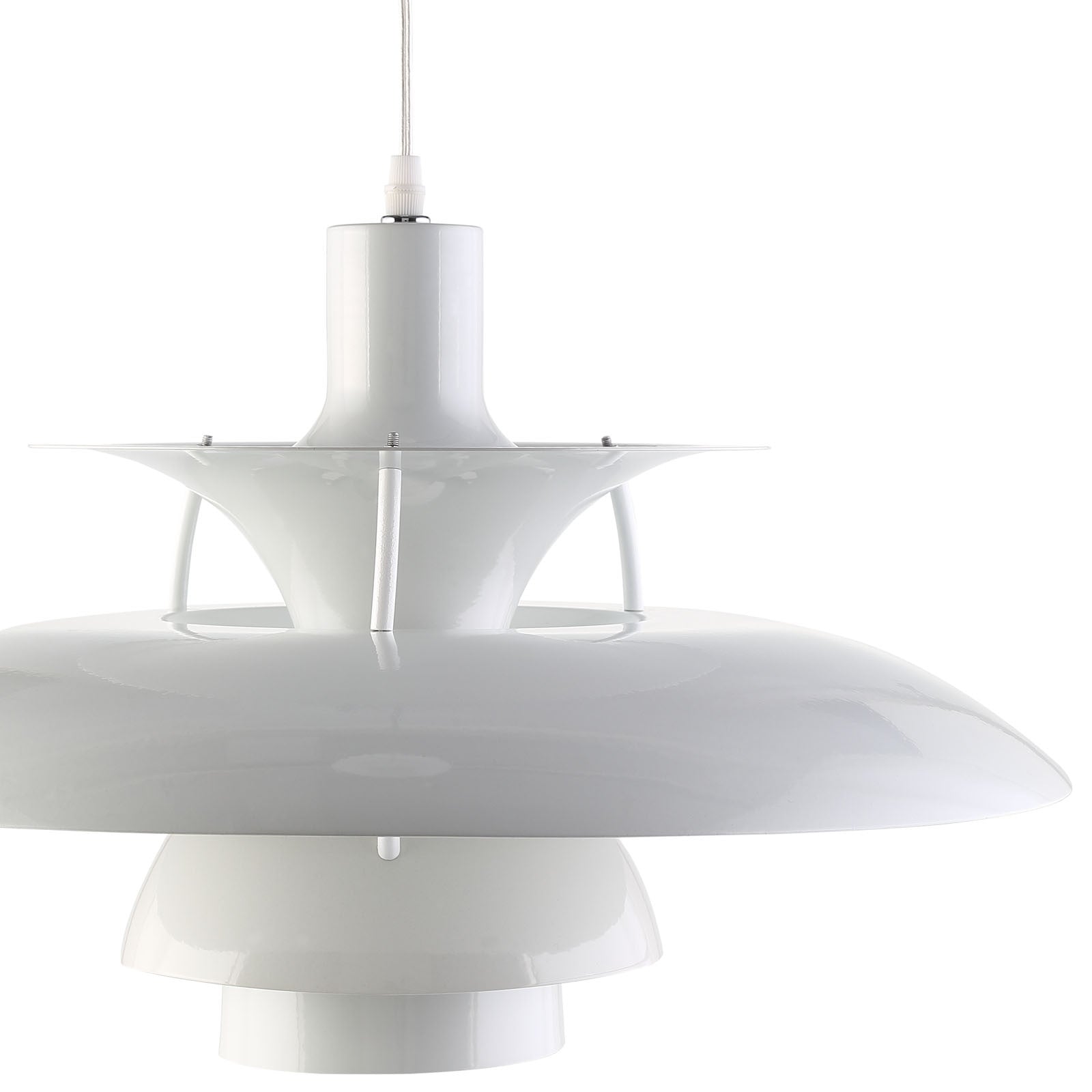 Render 19" Stainless Steel Chandelier White
