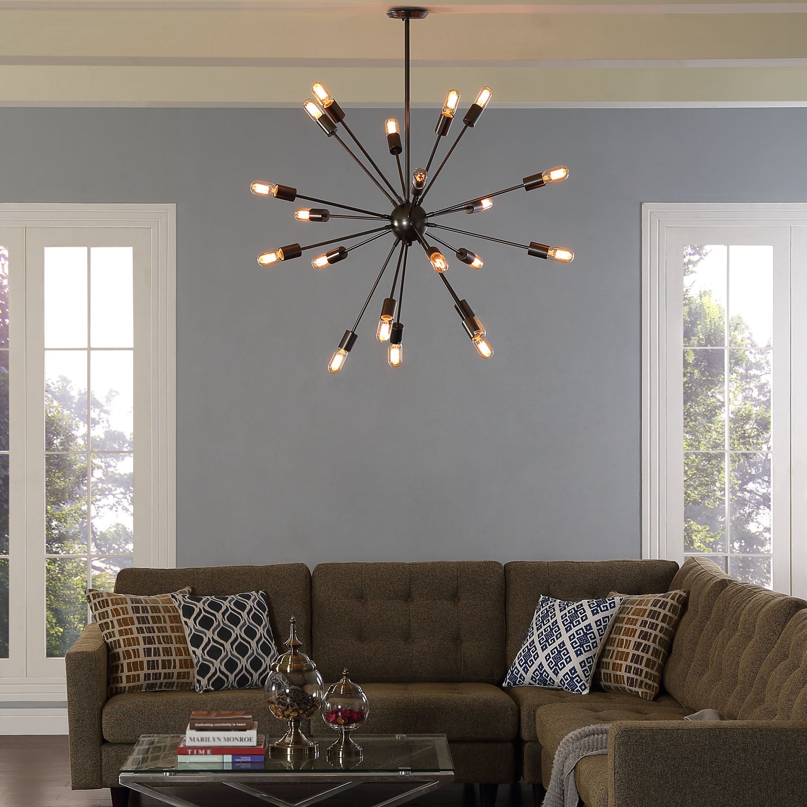 Bay Stainless Steel Chandelier Black