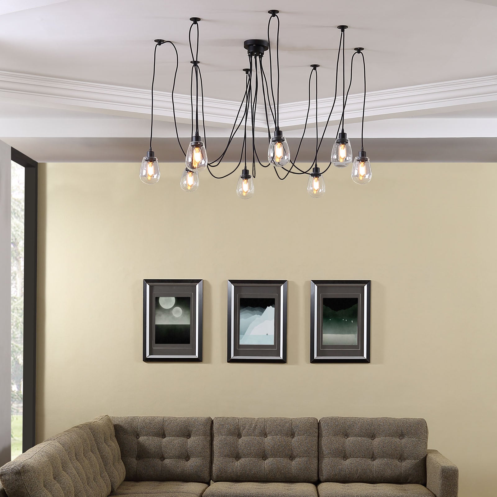 Epee Chandelier Black