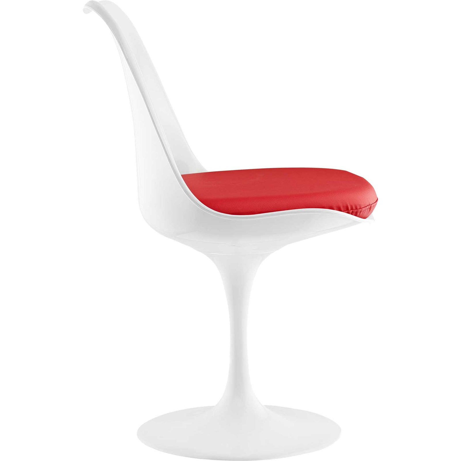 Lore Dining Vinyl Side Chair Red