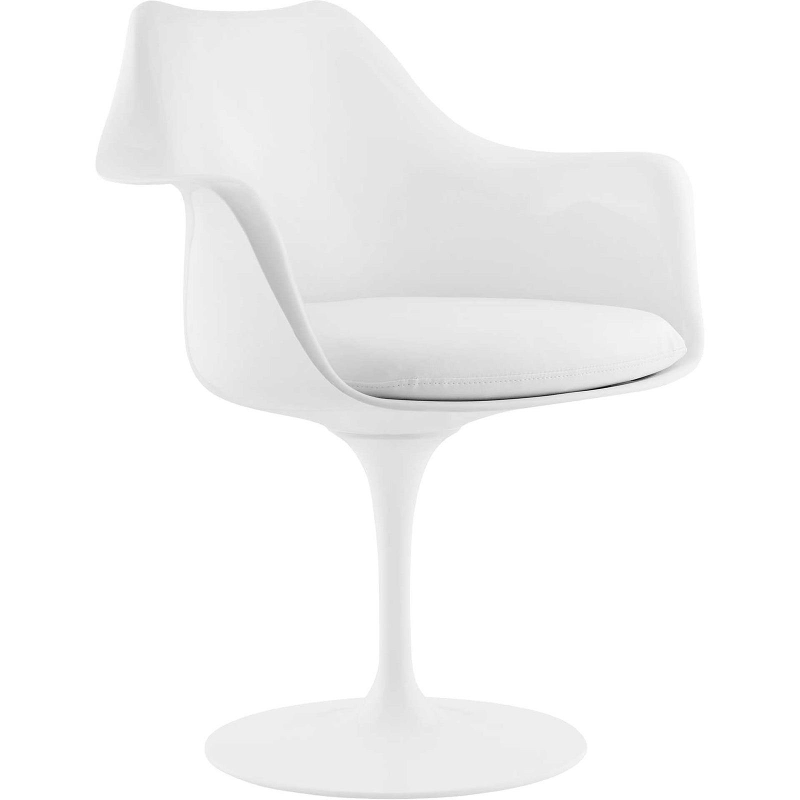 Lore Dining Vinyl Armchair White