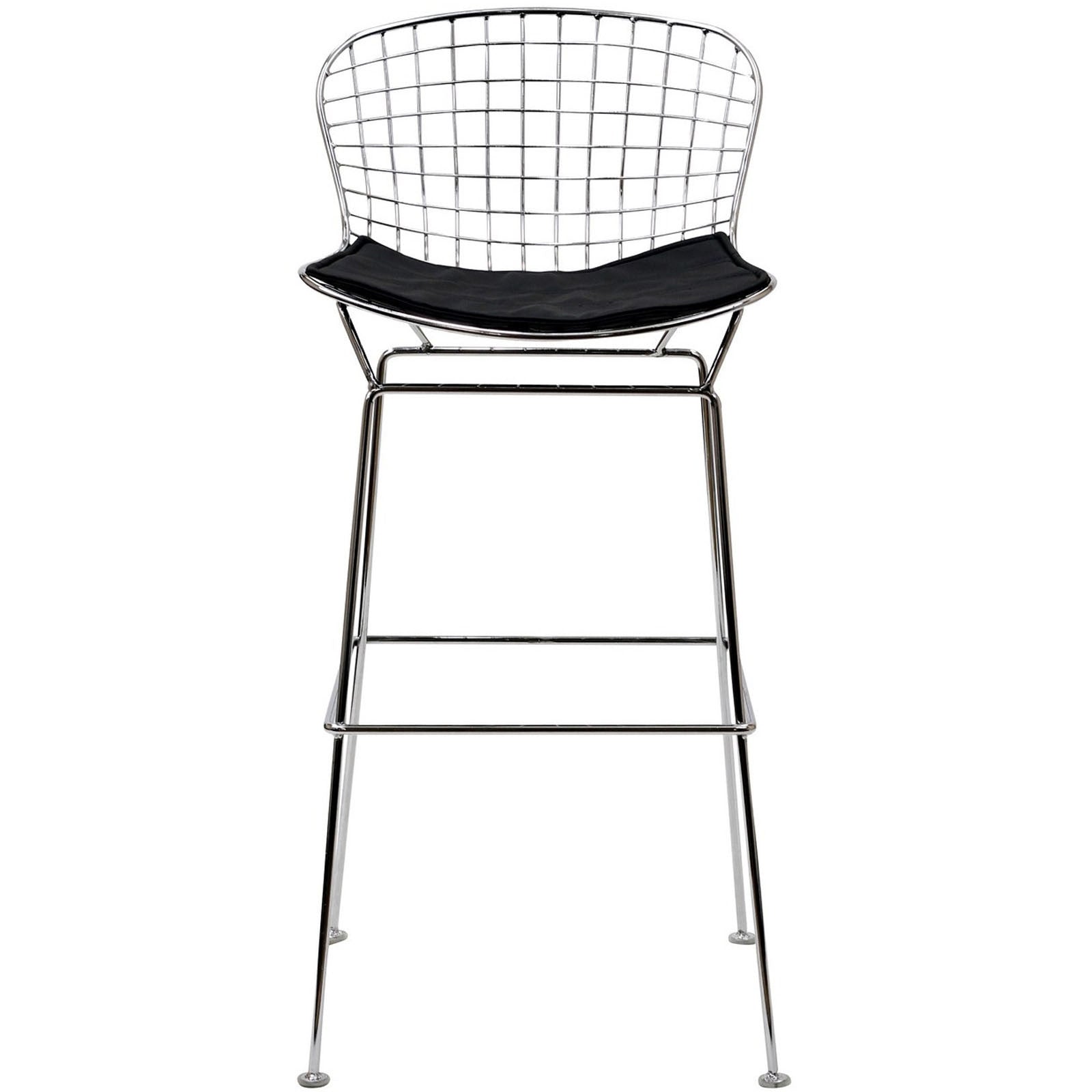 Cross Bar Stool Black