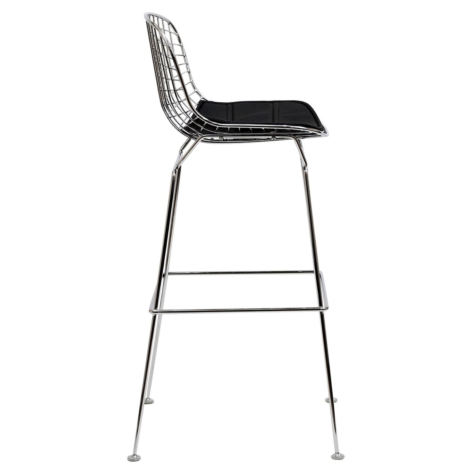 Cross Bar Stool Black