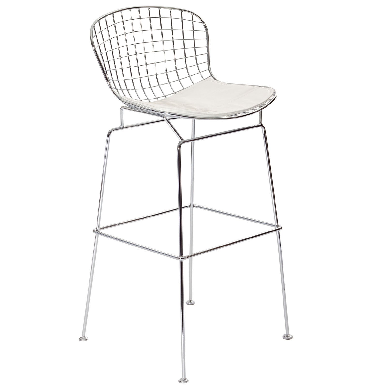 Cross Bar Stool White