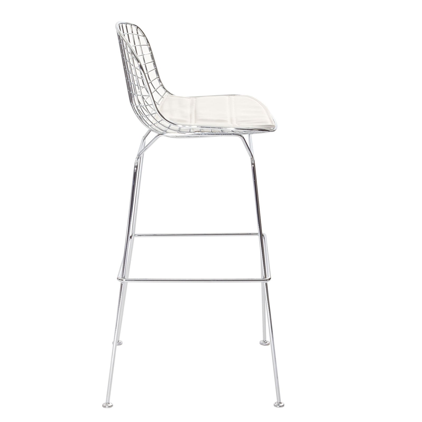 Cross Bar Stool White