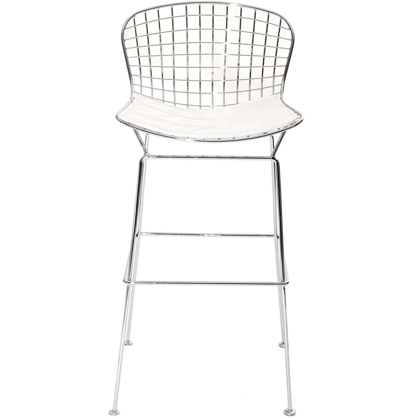 Cross Bar Stool White