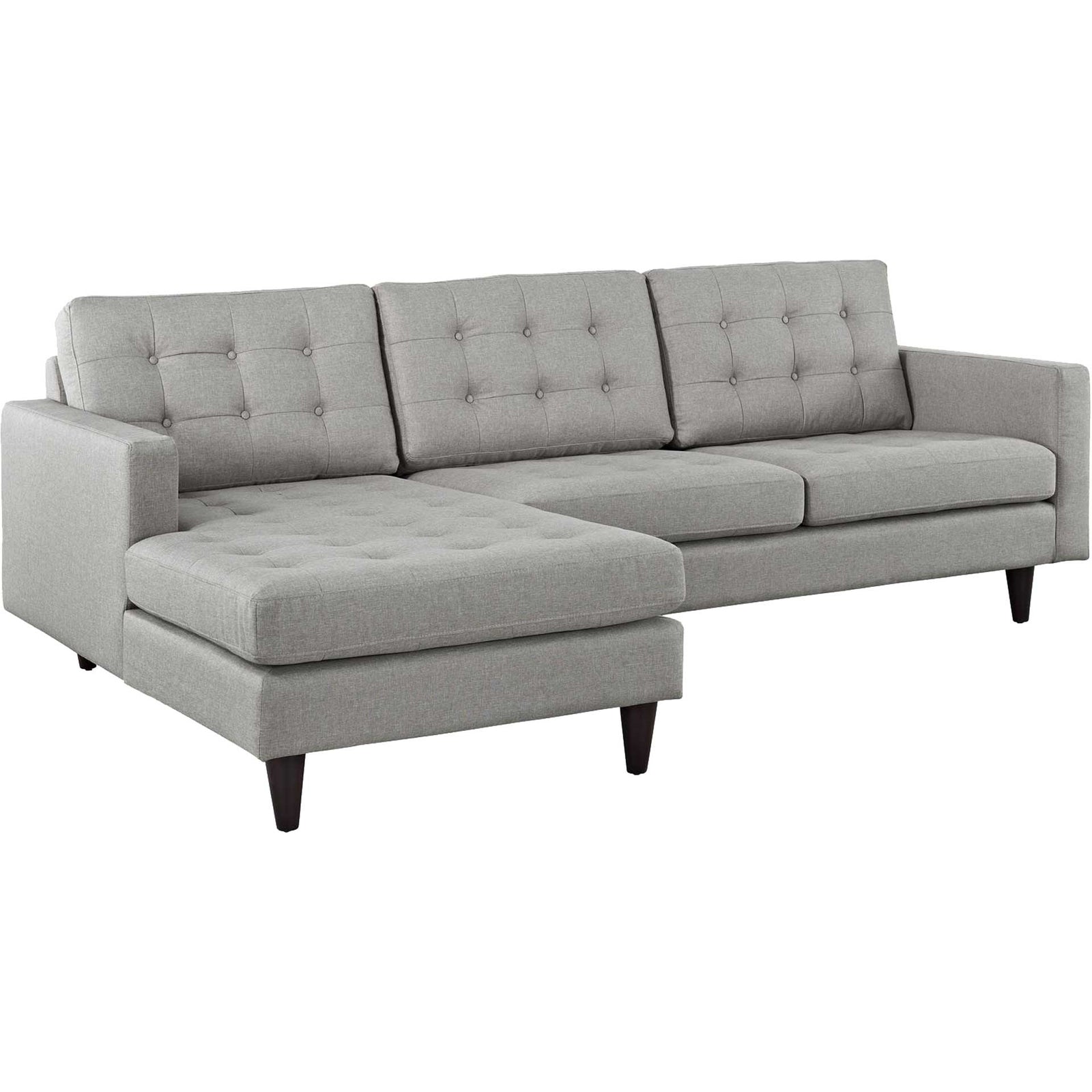 Era Upholstered Sectional Sofa Light Gray