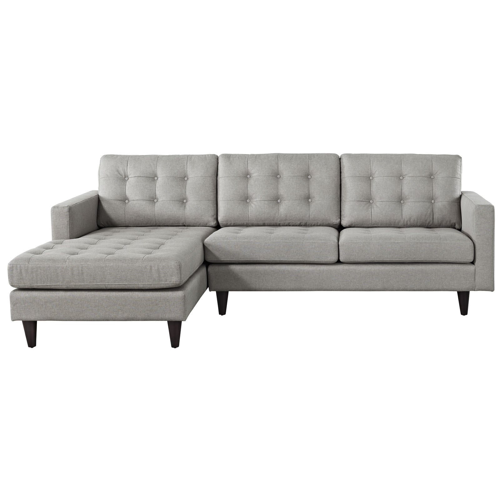 Era Upholstered Sectional Sofa Light Gray