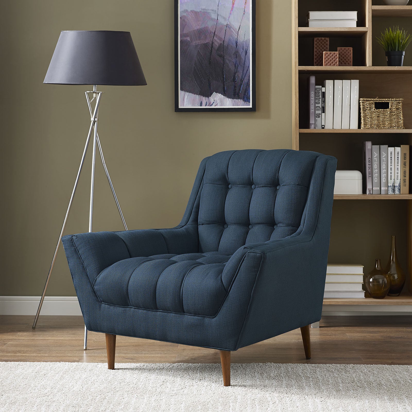 Reborn Fabric Armchair Azure