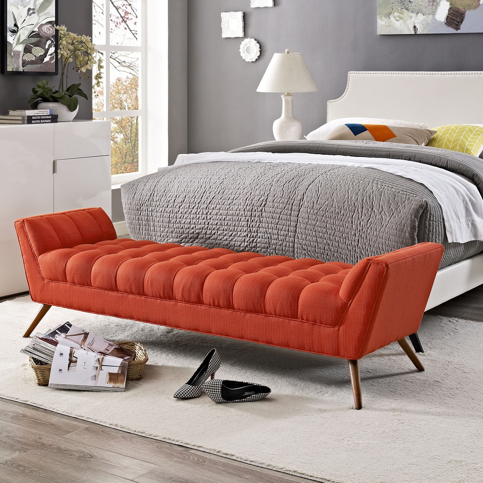 Reborn Fabric Bench Atomic Red