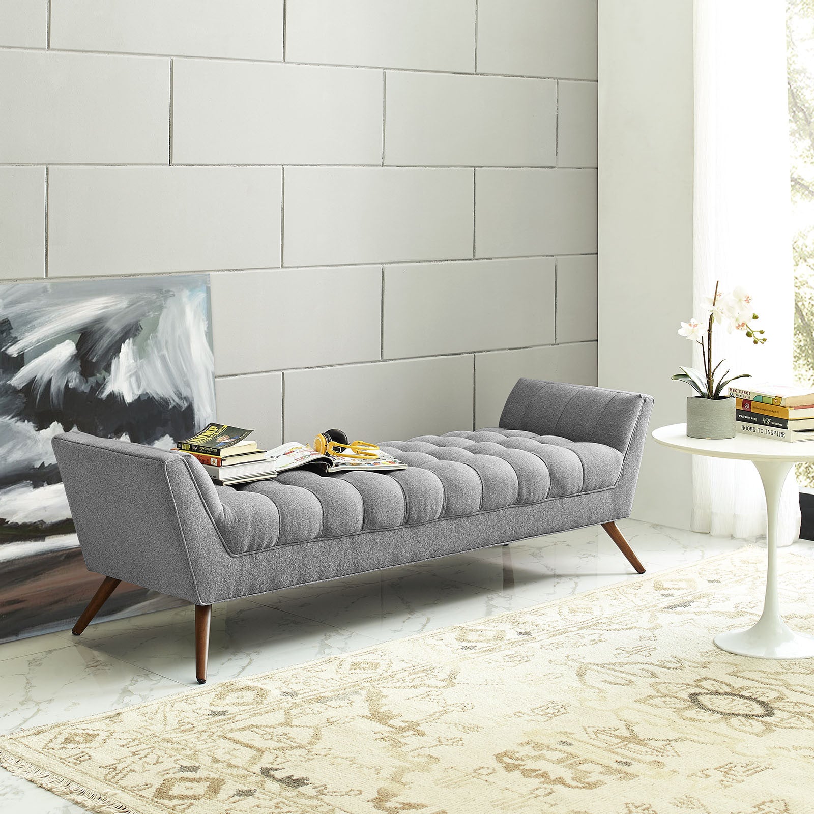 Reborn Fabric Bench Expectation Gray