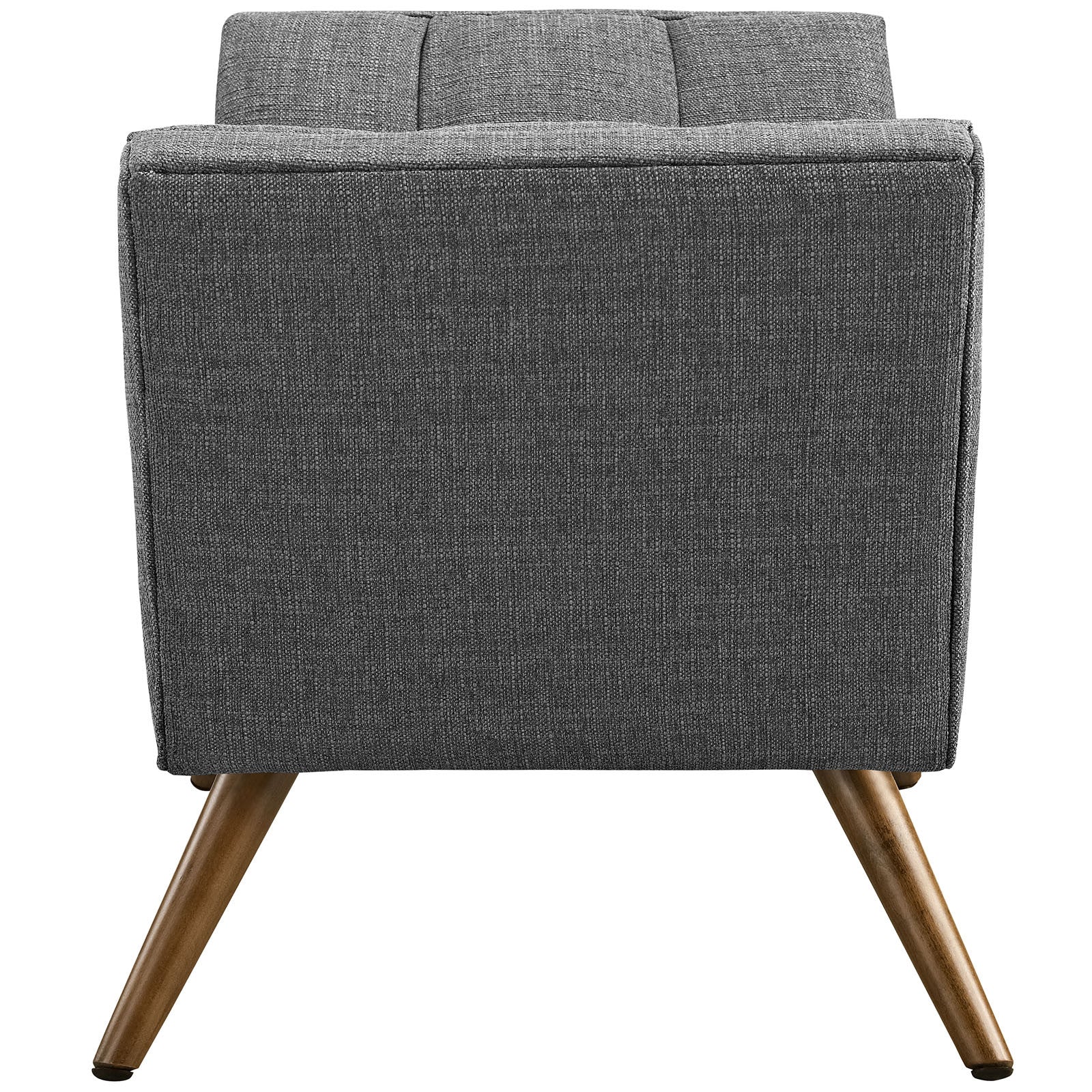 Reborn Fabric Short Ottoman Gray